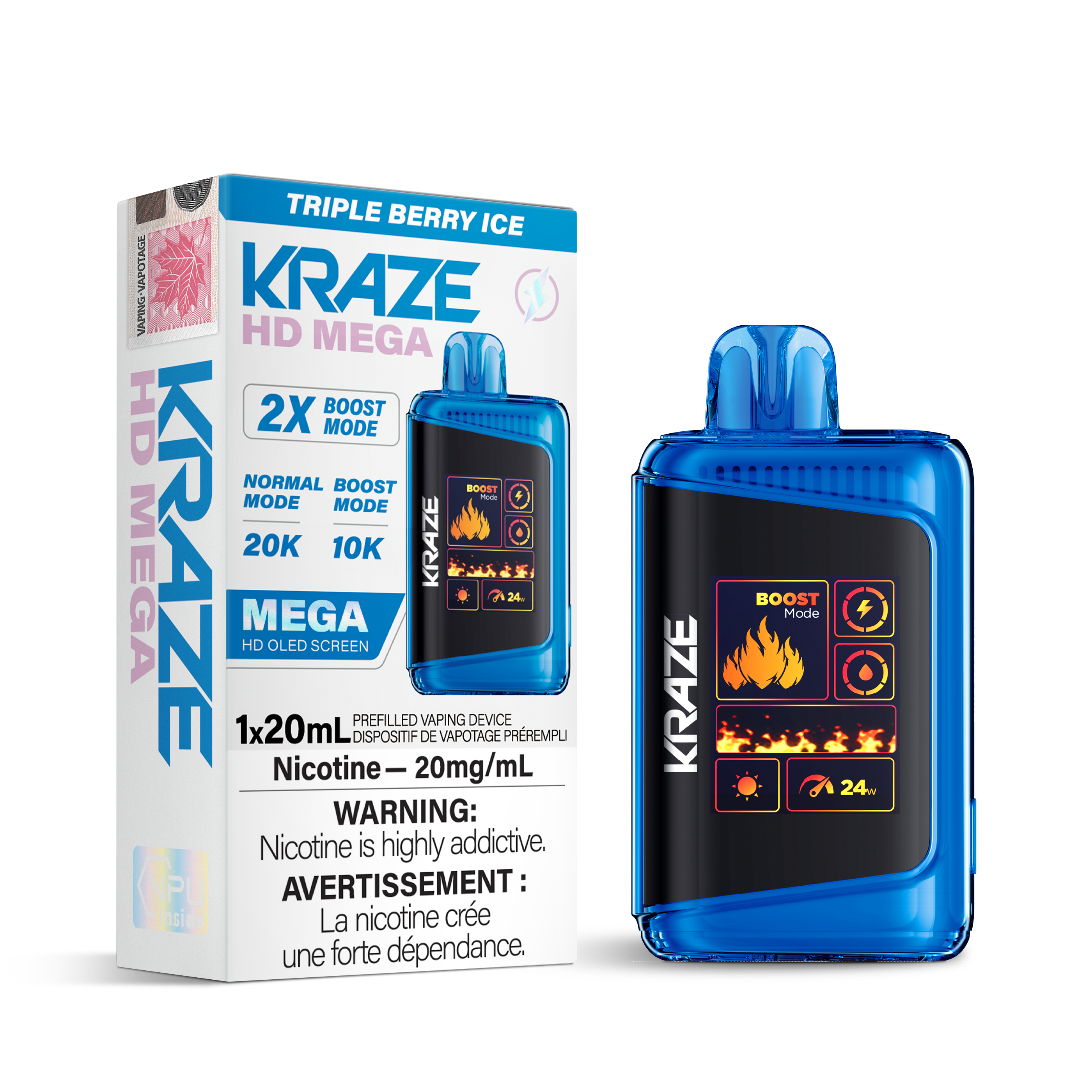 Kraze HD Mega - Disposable E-Cig(20k Puffs)
