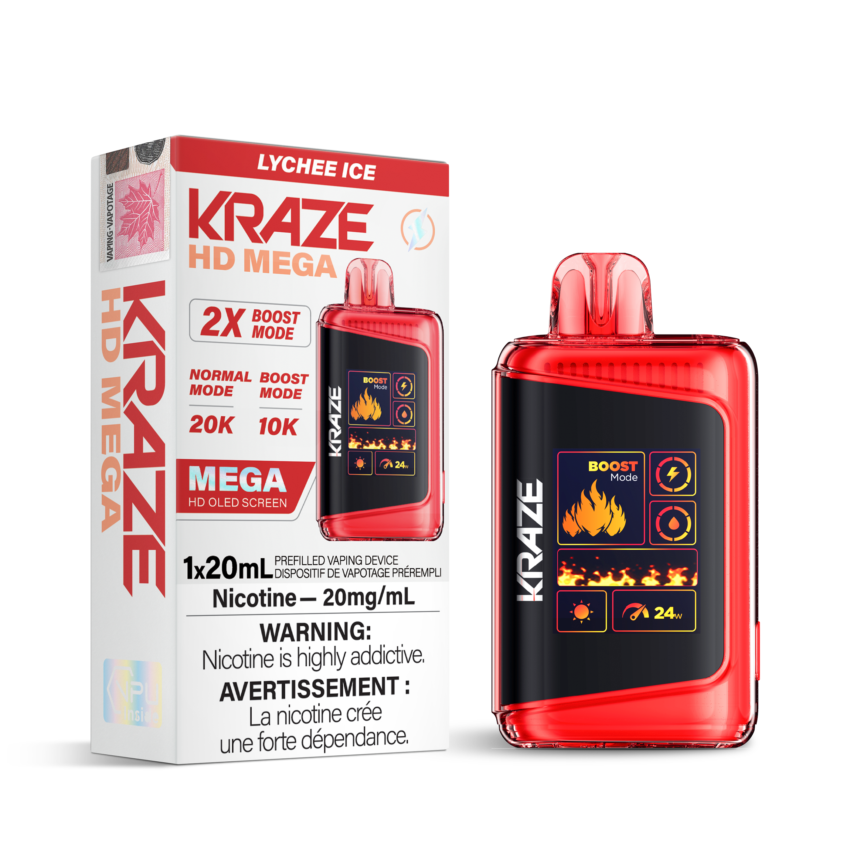 Kraze HD Mega - Disposable E-Cig(20k Puffs)