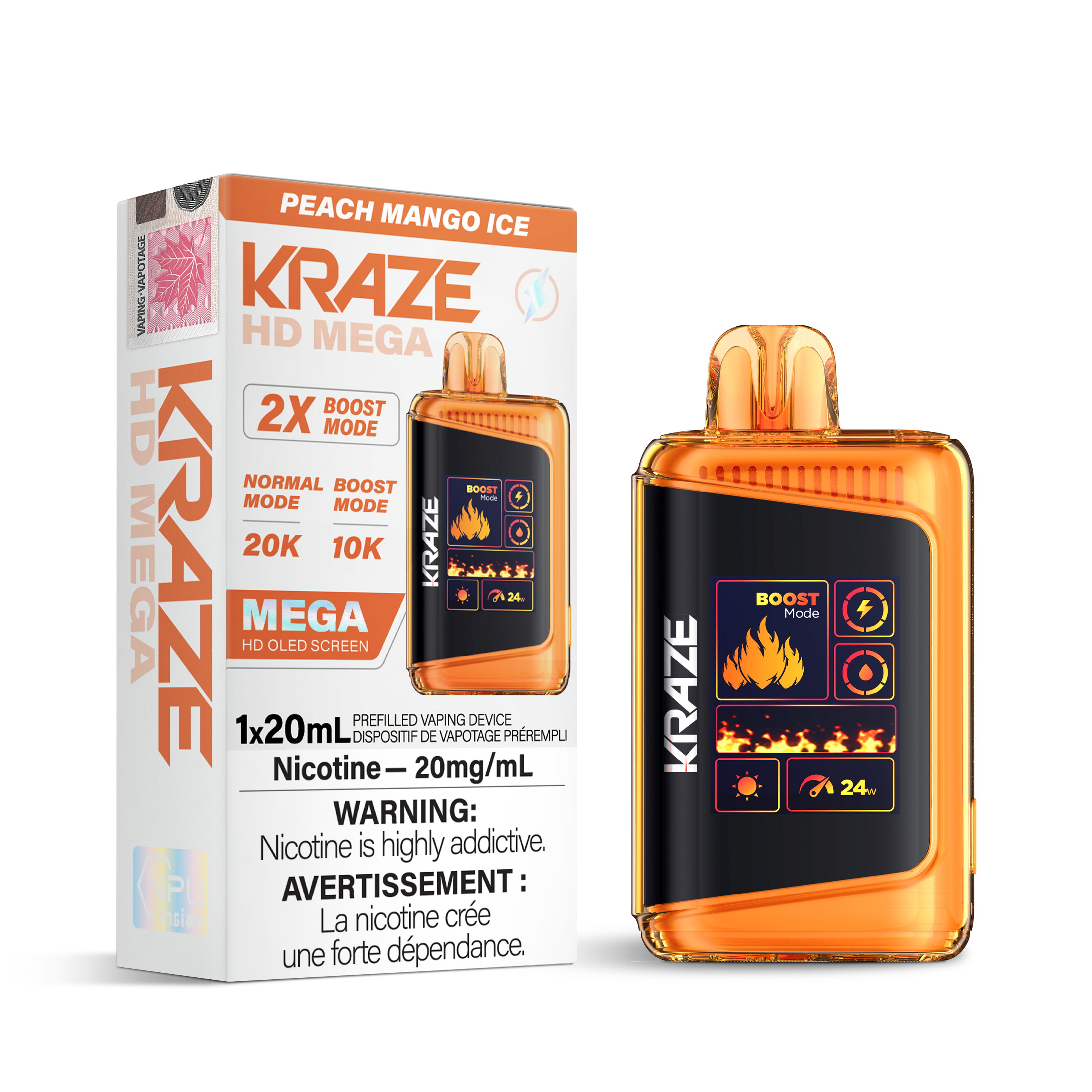 Kraze HD Mega - Disposable E-Cig(20k Puffs)