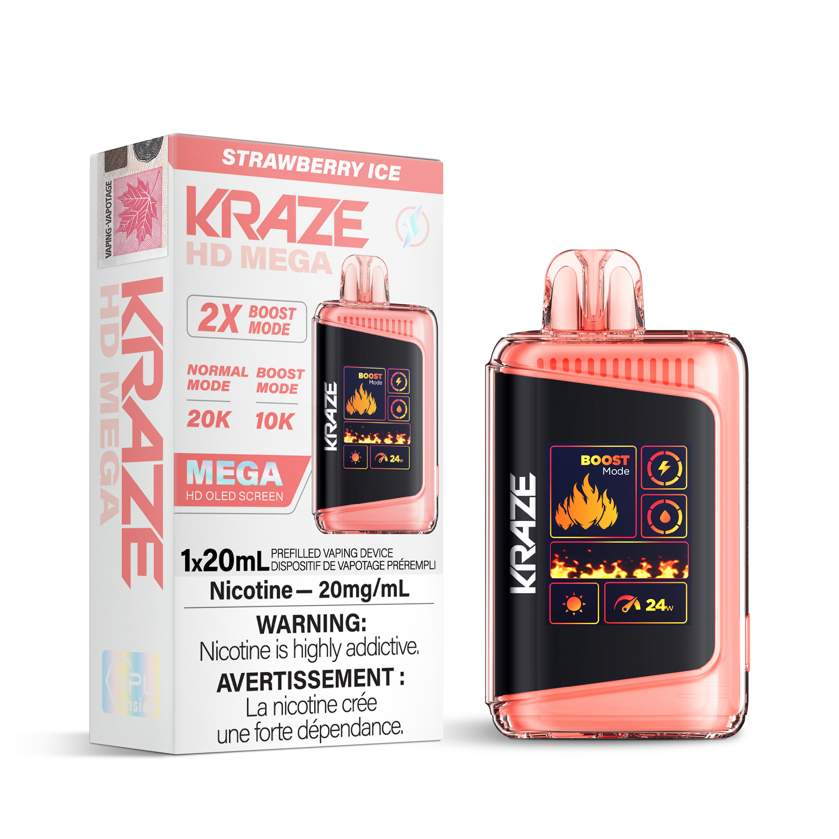 Kraze HD Mega - Disposable E-Cig(20k Puffs)