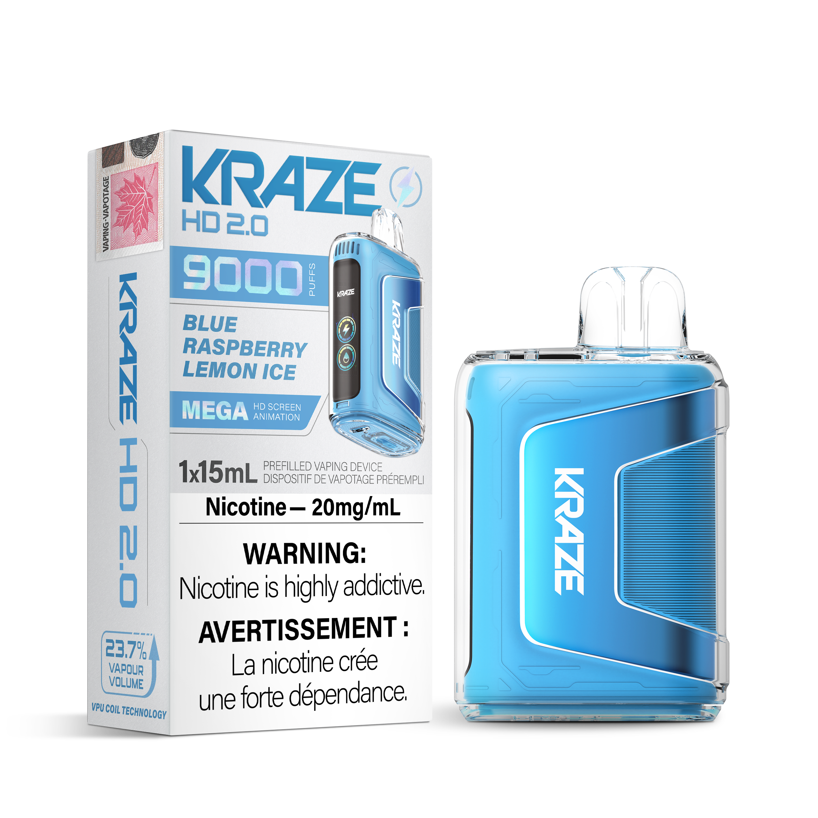 Kraze HD 2.0 - Disposable E-Cig (9000 Puffs)