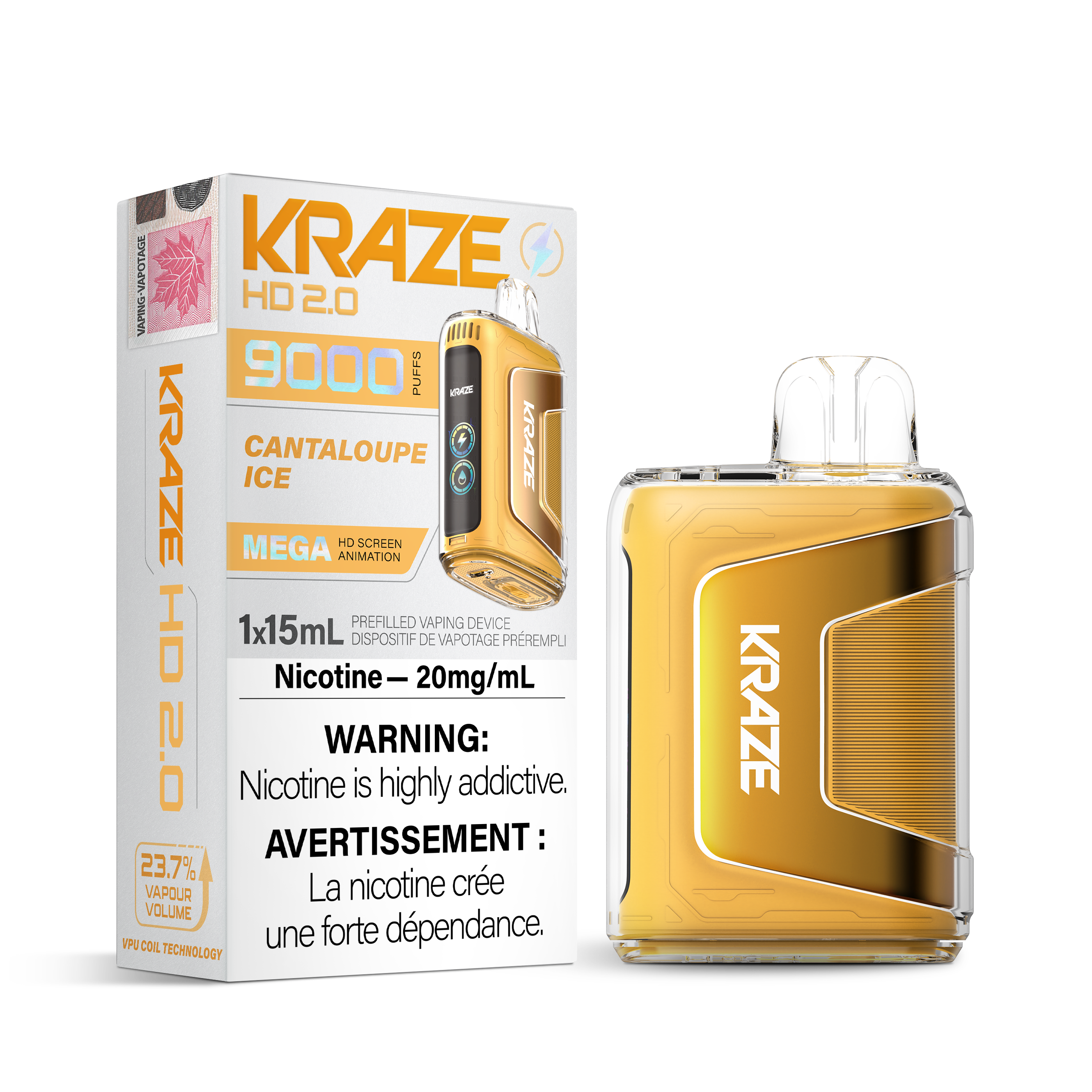 Kraze HD 2.0 - Disposable E-Cig (9000 Puffs)