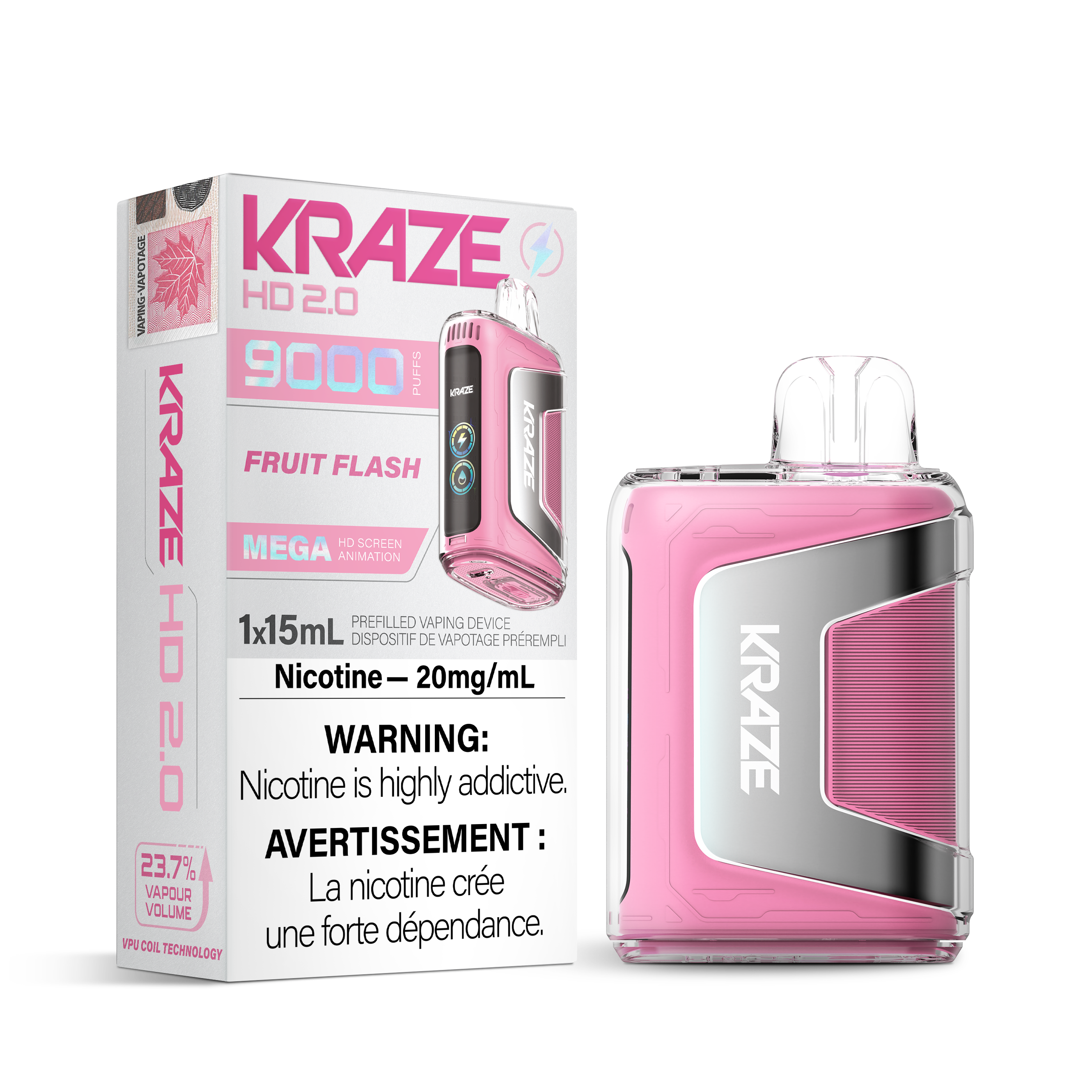 Kraze HD 2.0 - Disposable E-Cig (9000 Puffs)