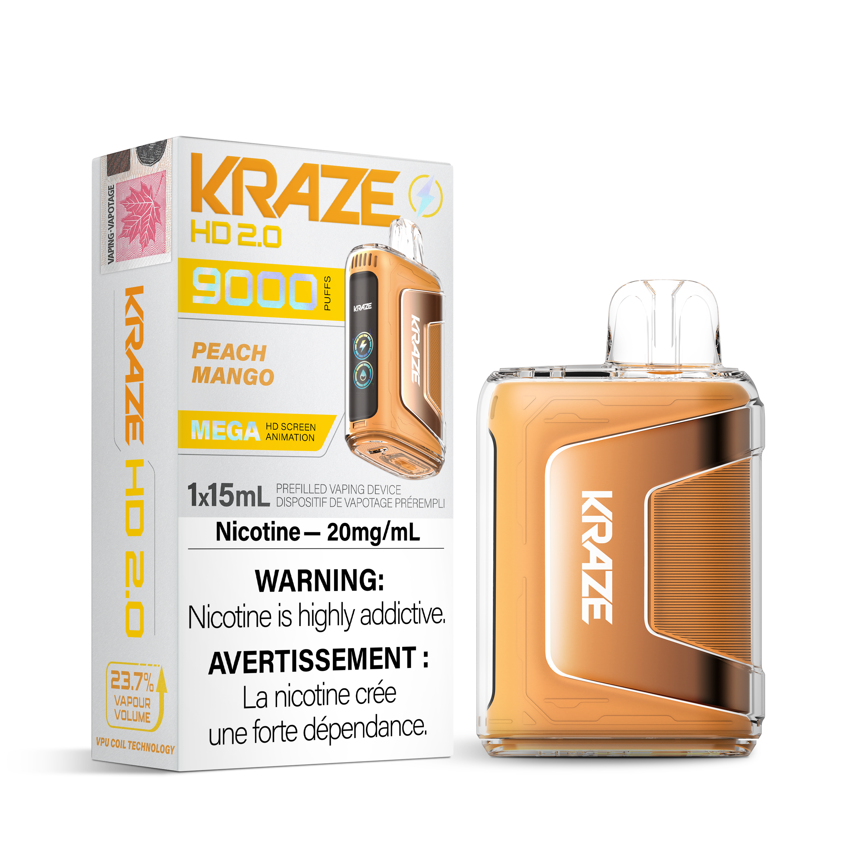 Kraze HD 2.0 - Disposable E-Cig (9000 Puffs)