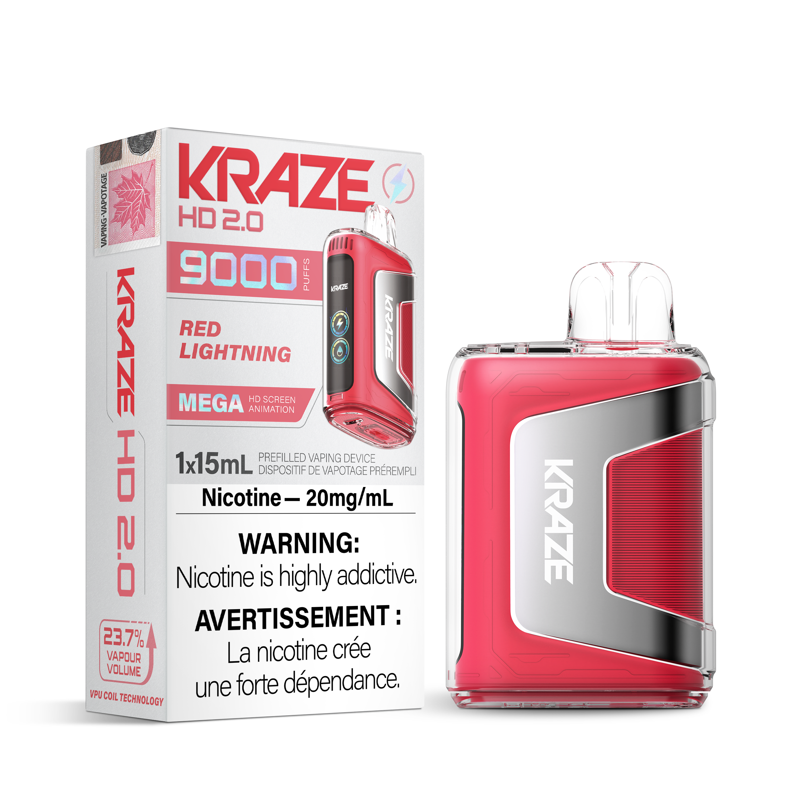 Kraze HD 2.0 - Disposable E-Cig (9000 Puffs)