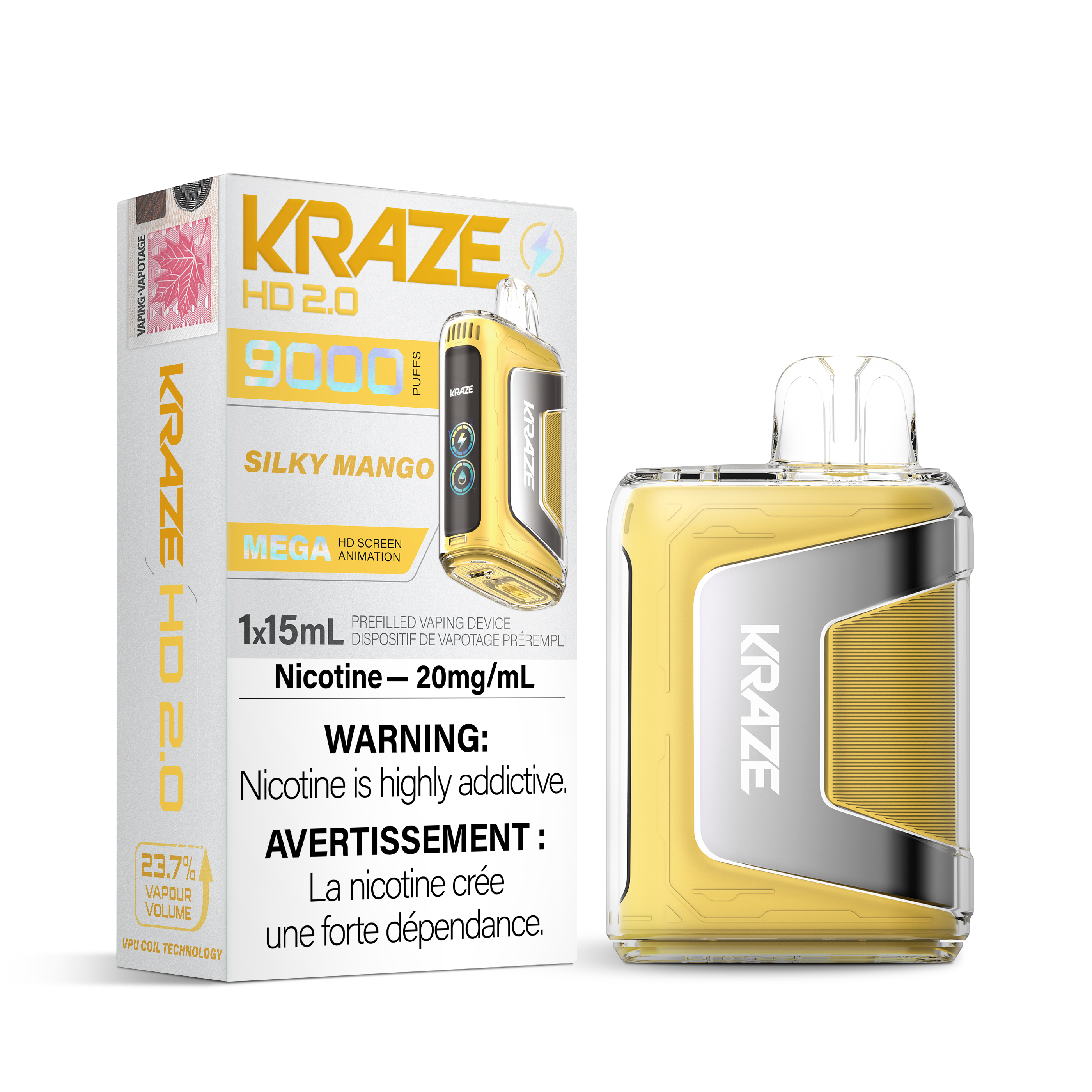 Kraze HD 2.0 - Disposable E-Cig (9000 Puffs)