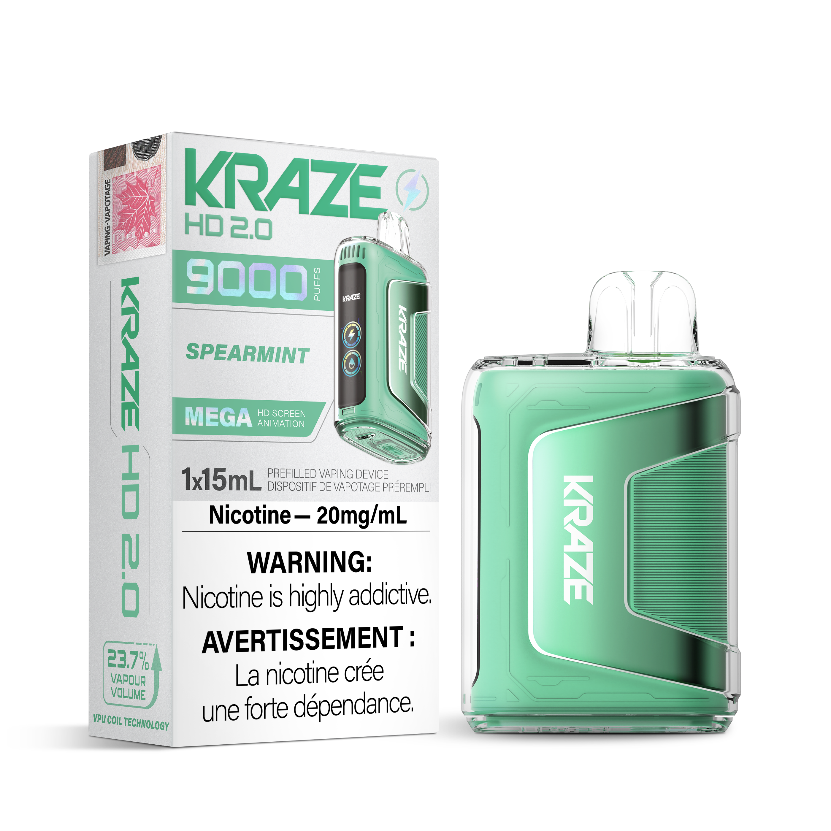 Kraze HD 2.0 - Disposable E-Cig (9000 Puffs)