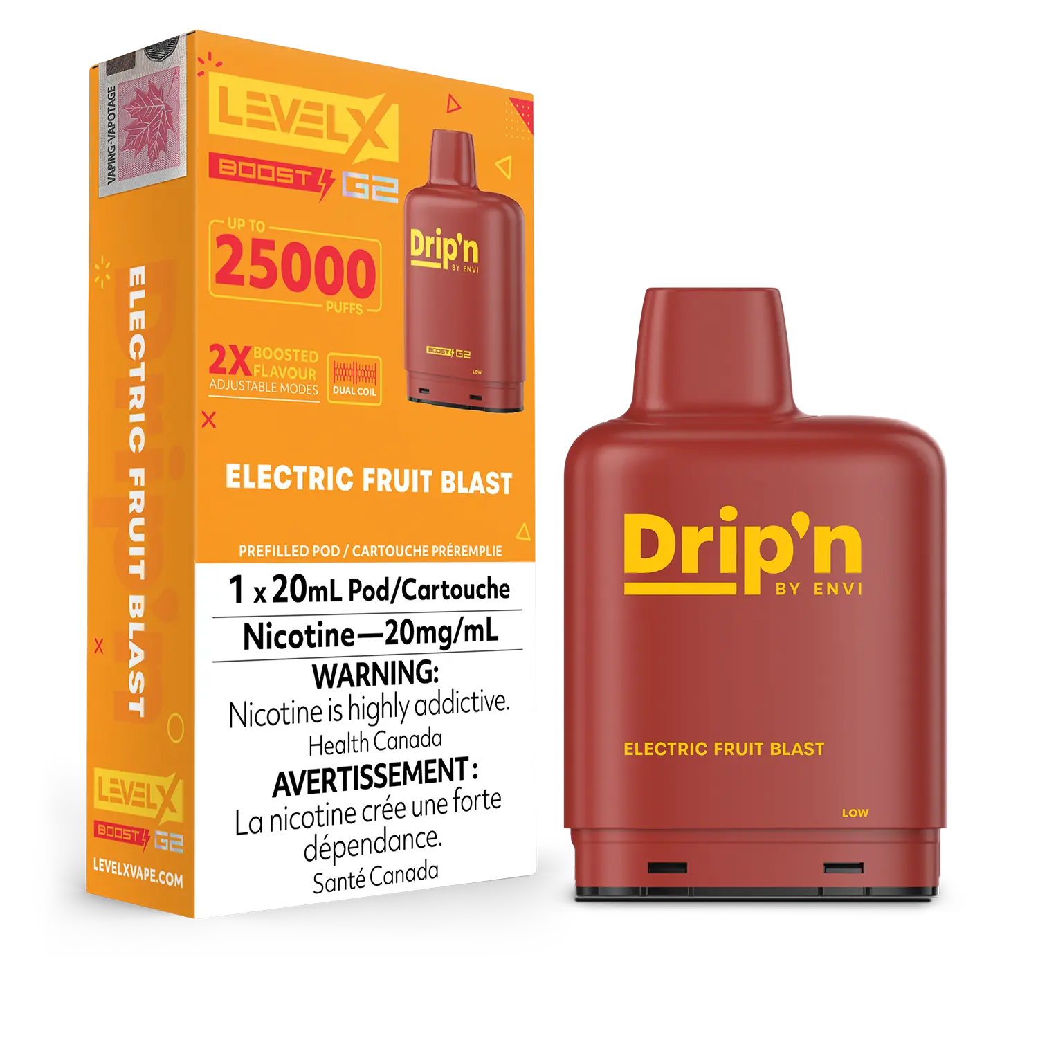 Level X - Drip'n Boost G2 Pods (25k Puffs) (PROVINCIAL)