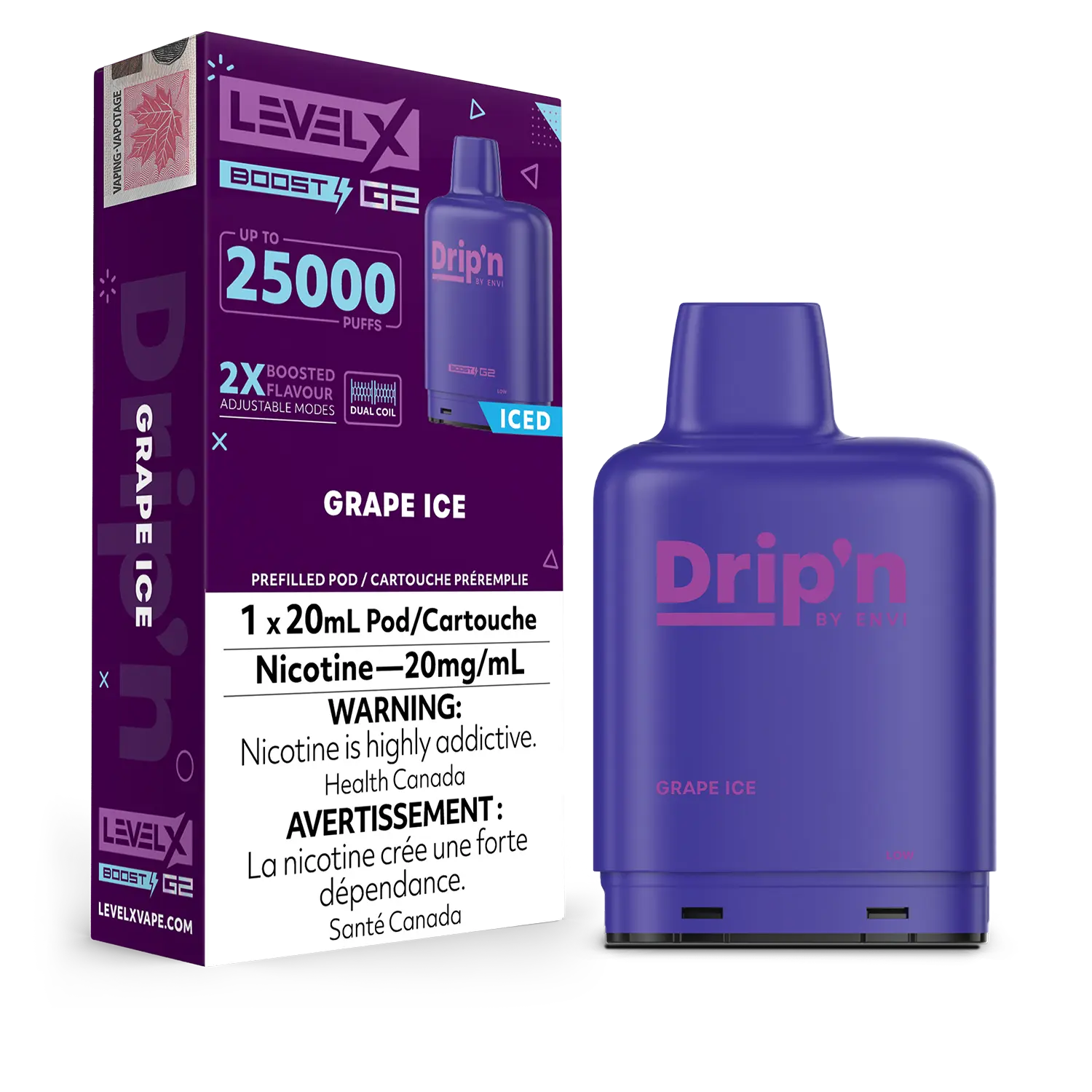 Level X - Drip'n Boost G2 Pods (25k Puffs) (PROVINCIAL)