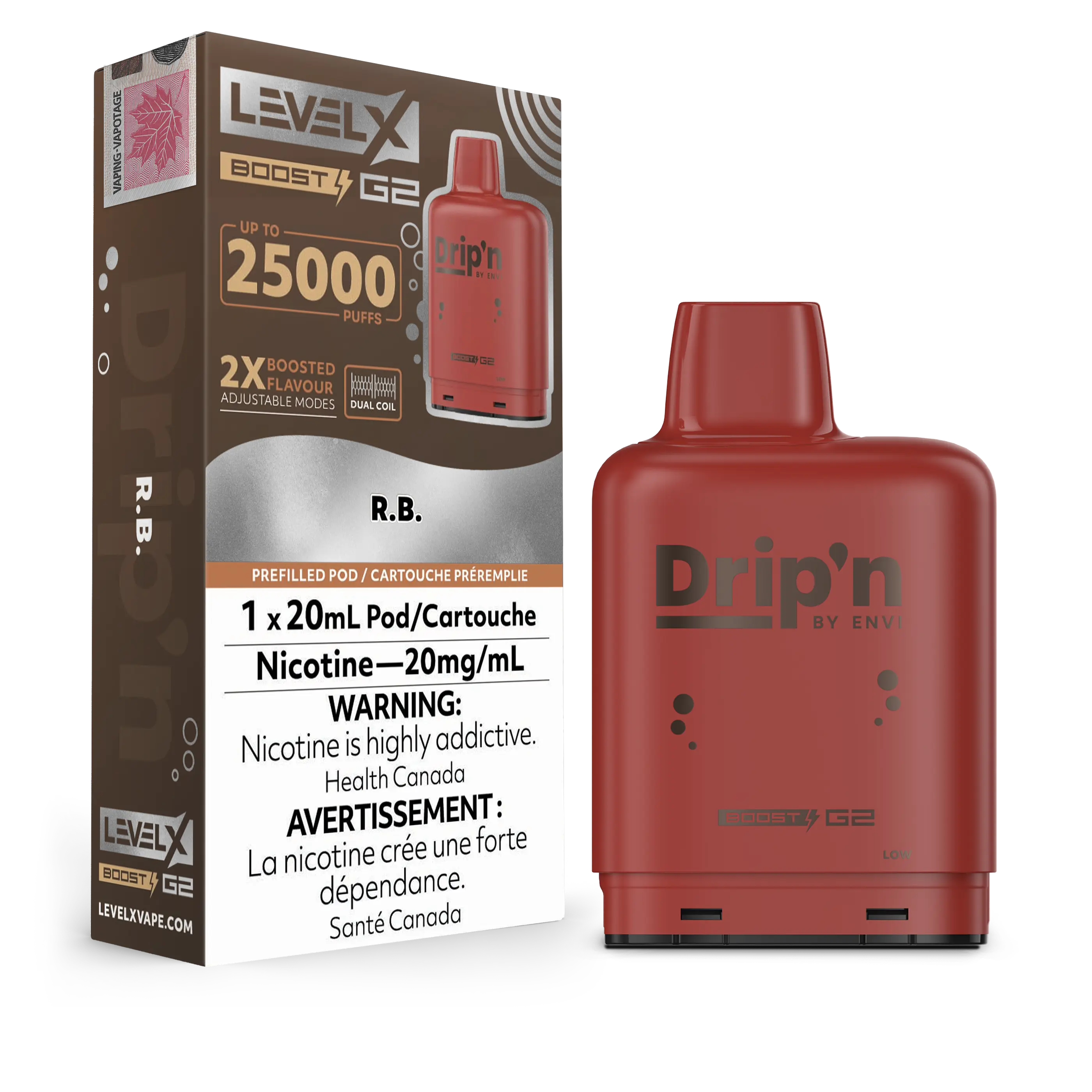 Level X - Drip'n Boost G2 Pods (25k Puffs) (PROVINCIAL)