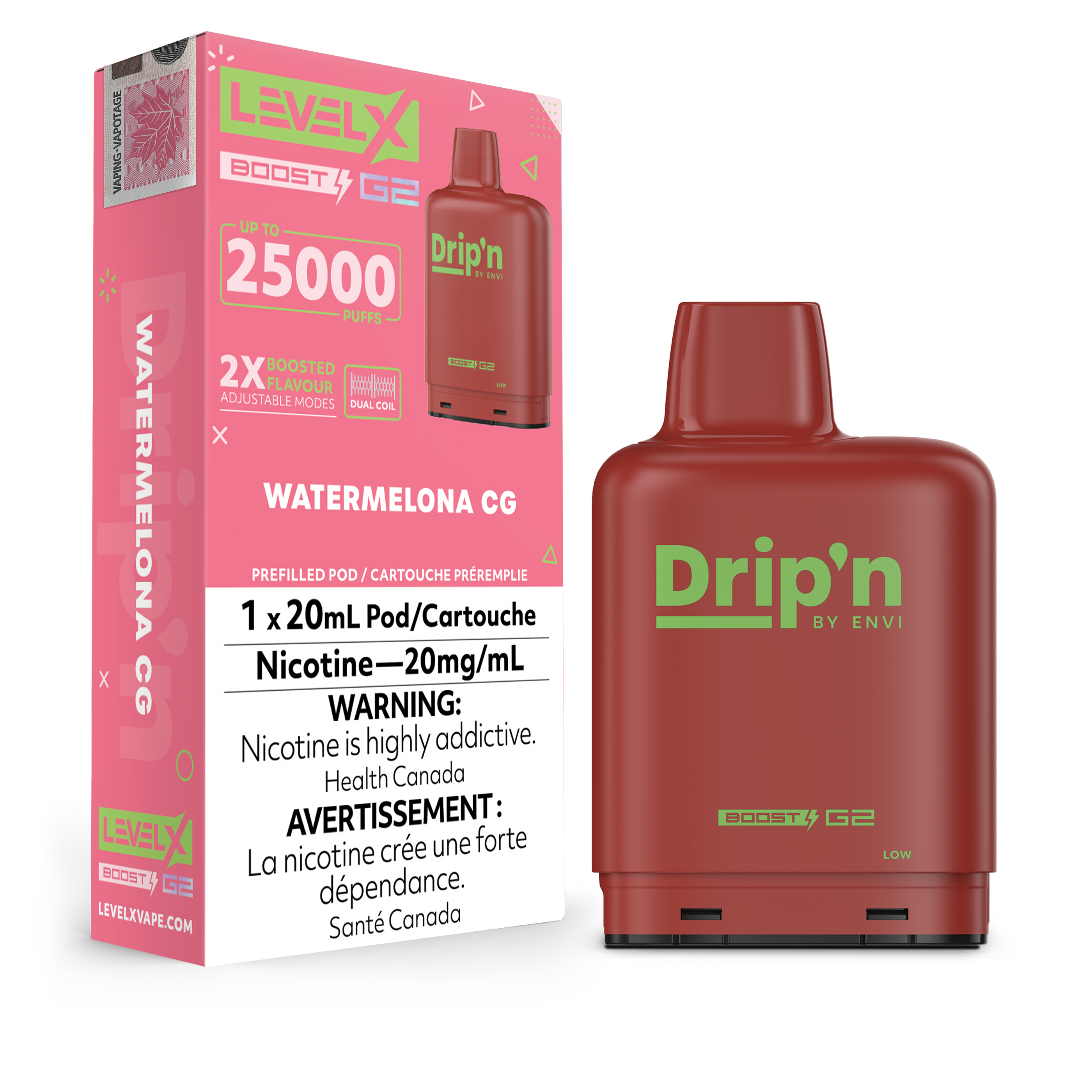 Level X - Drip'n Boost G2 Pods (25k Puffs) (PROVINCIAL)