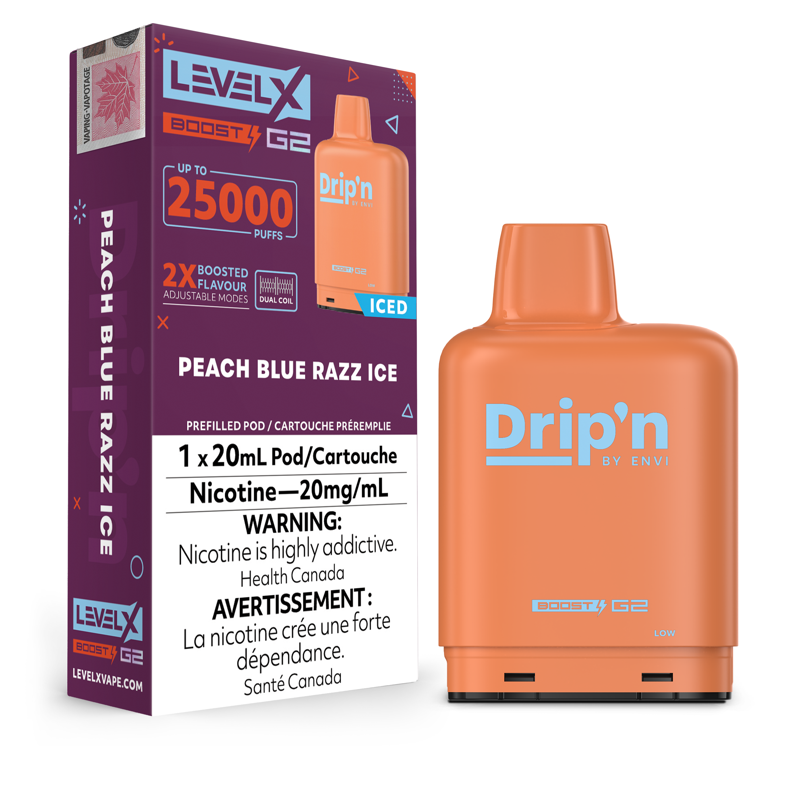 Level X - Drip'n Boost G2 Pods (25k Puffs) (PROVINCIAL)