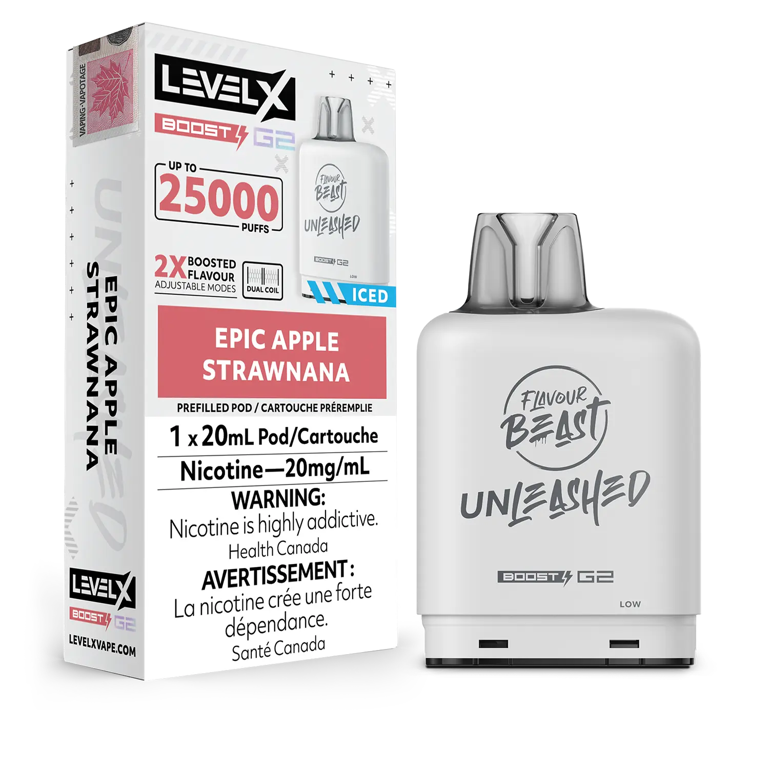Level X - Boost Unleashed G2 Pods (25k puffs) (PROVINCIAL)