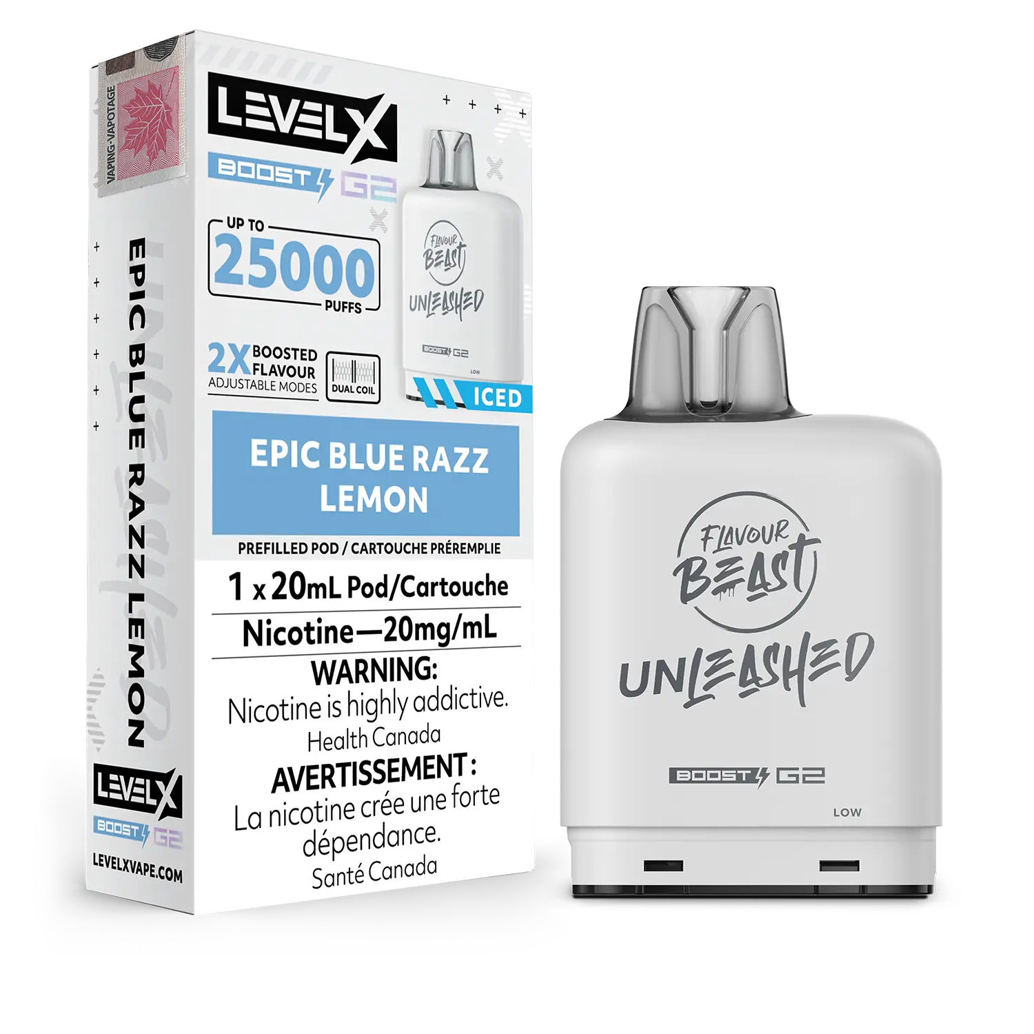 Level X - Boost Unleashed G2 Pods (25k puffs) (PROVINCIAL)
