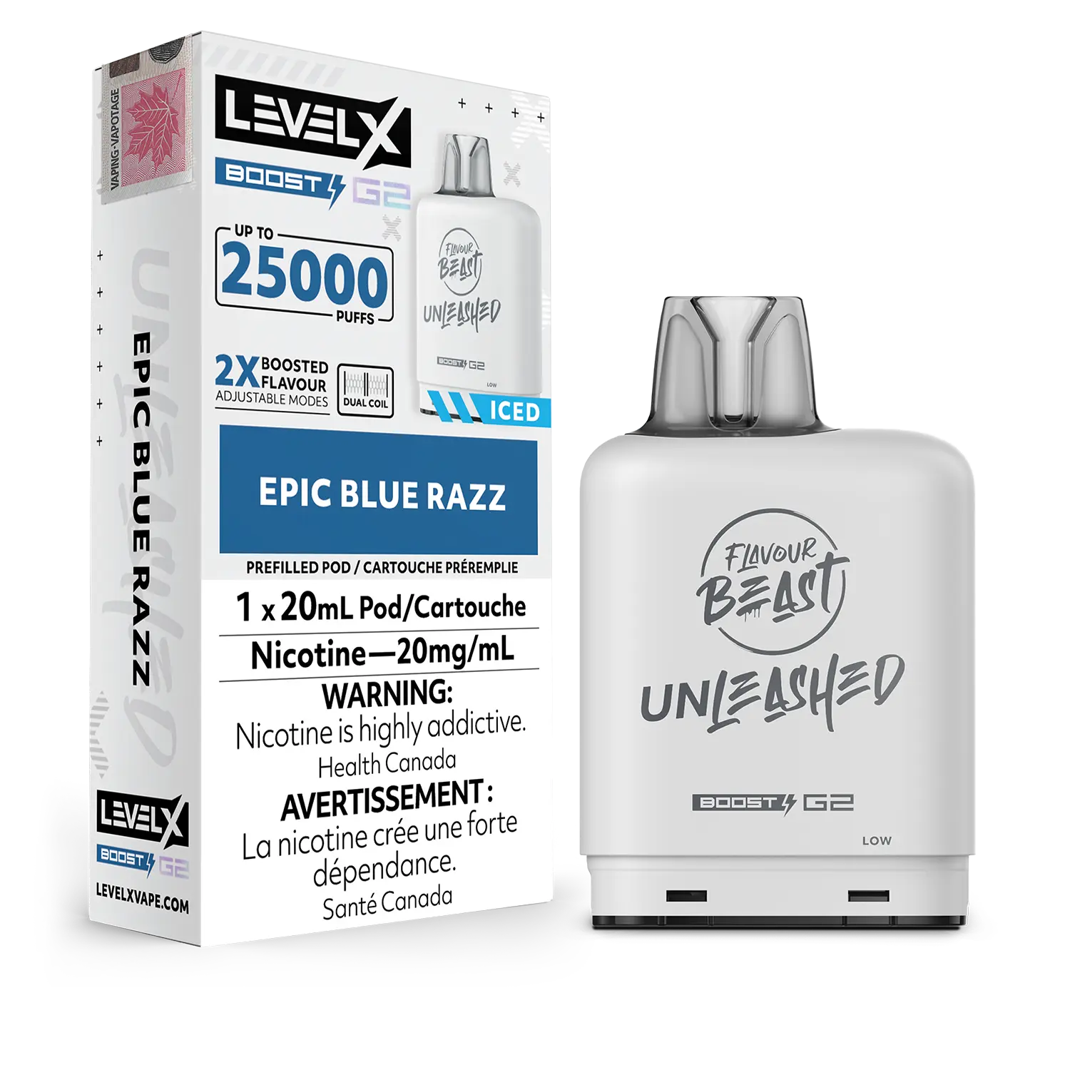 Level X - Boost Unleashed G2 Pods (25k puffs) (PROVINCIAL)