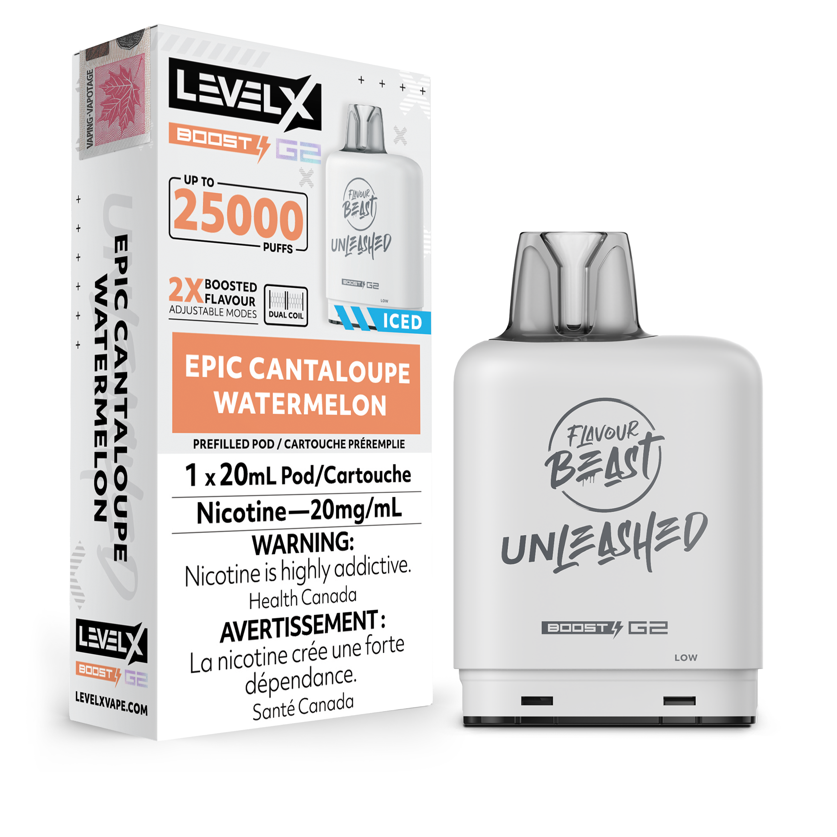 Level X - Boost Unleashed G2 Pods (25k puffs) (PROVINCIAL)
