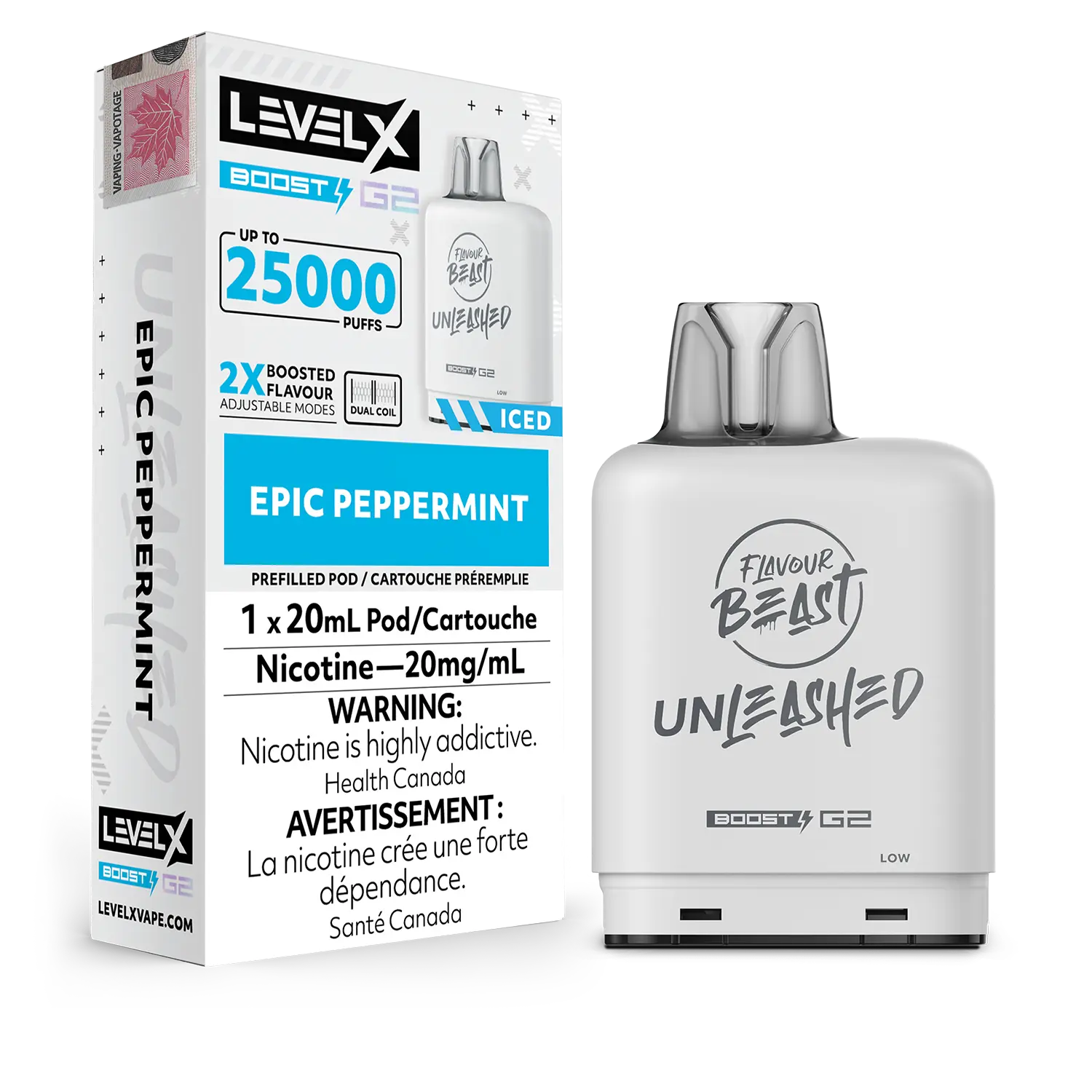 Level X - Boost Unleashed G2 Pods (25k puffs) (PROVINCIAL)