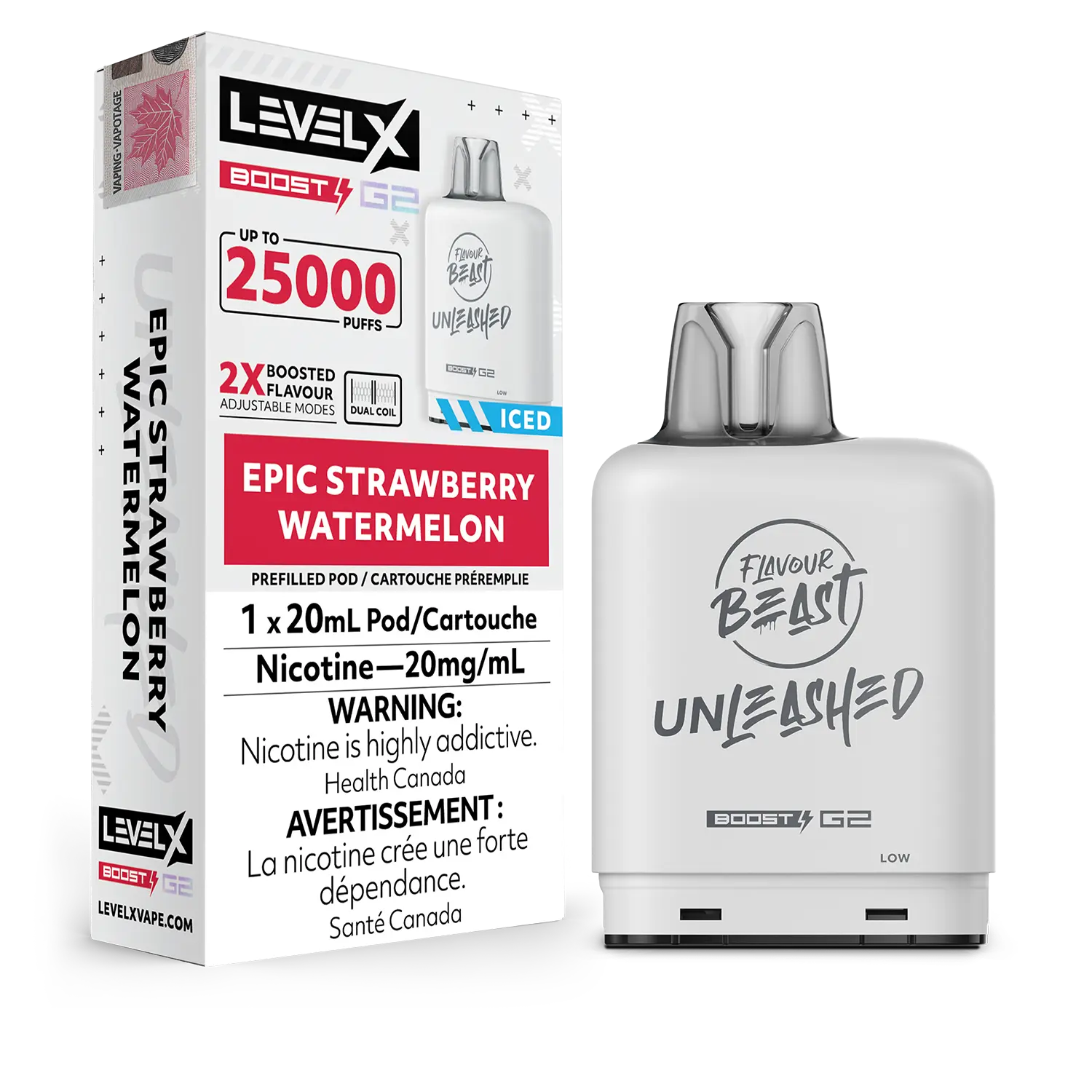 Level X - Boost Unleashed G2 Pods (25k puffs) (PROVINCIAL)