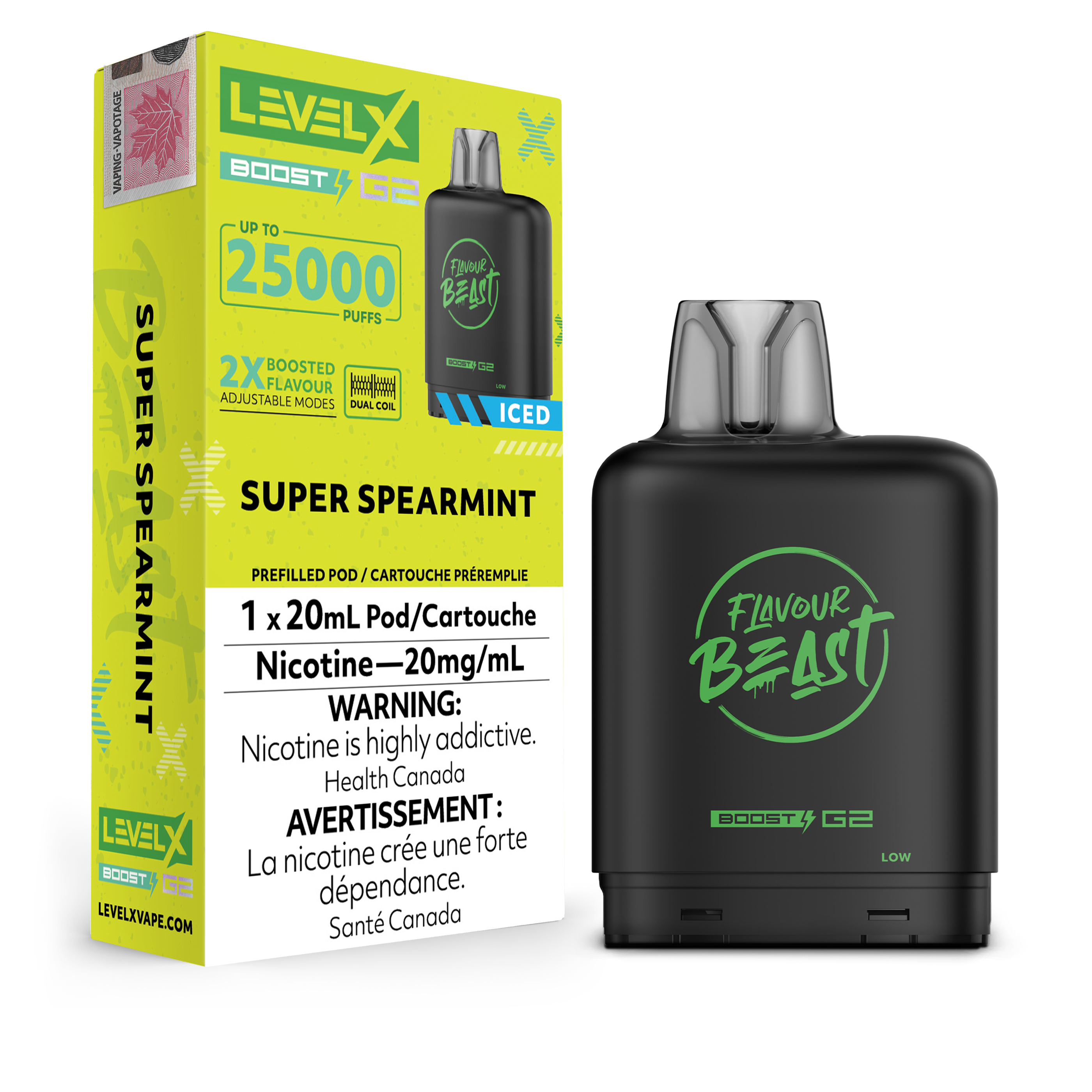 Niveau X - Capsules Flavour Beast Boost G2 (25 000 bouffées) (PROVINCIAL)