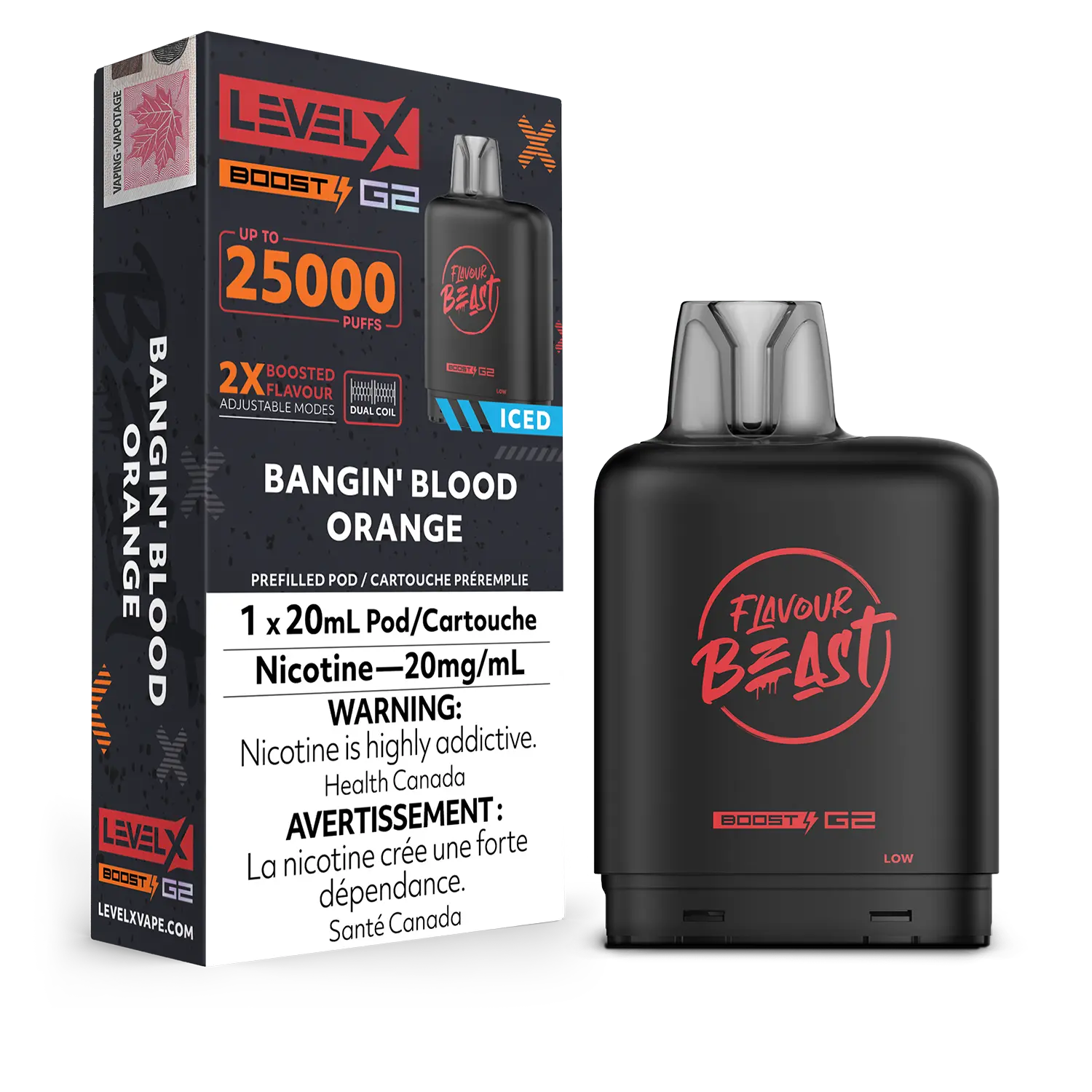Niveau X - Capsules Flavour Beast Boost G2 (25 000 bouffées) (PROVINCIAL)