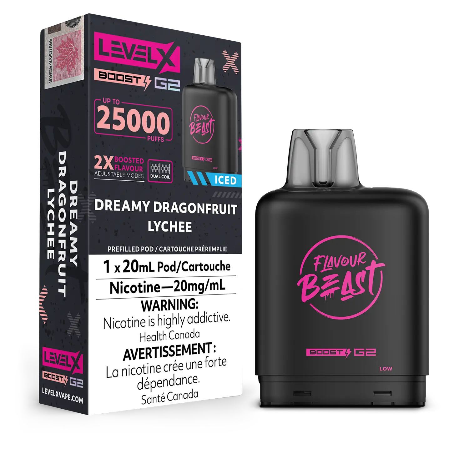 Niveau X - Capsules Flavour Beast Boost G2 (25 000 bouffées) (PROVINCIAL)