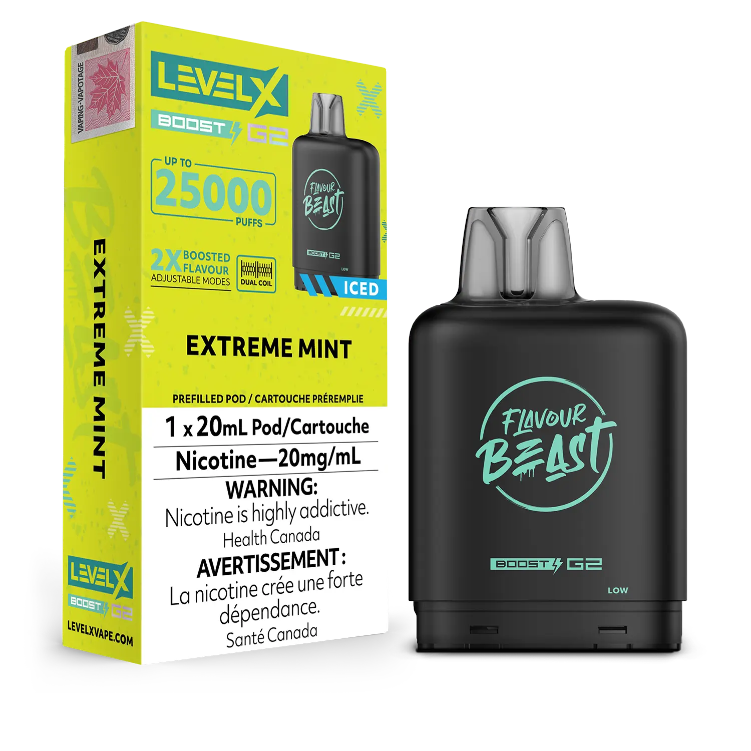 Niveau X - Capsules Flavour Beast Boost G2 (25 000 bouffées) (PROVINCIAL)