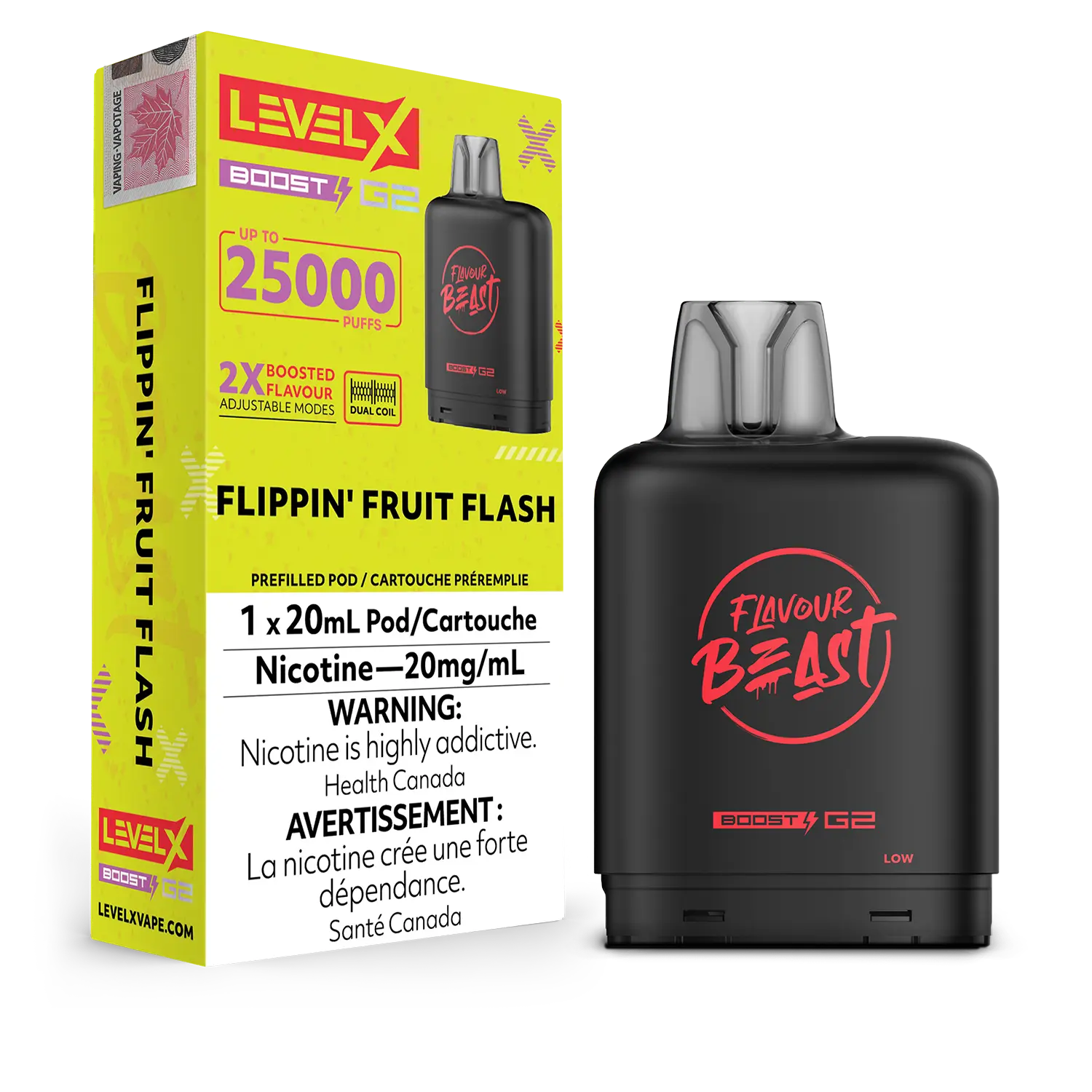 Niveau X - Capsules Flavour Beast Boost G2 (25 000 bouffées) (PROVINCIAL)