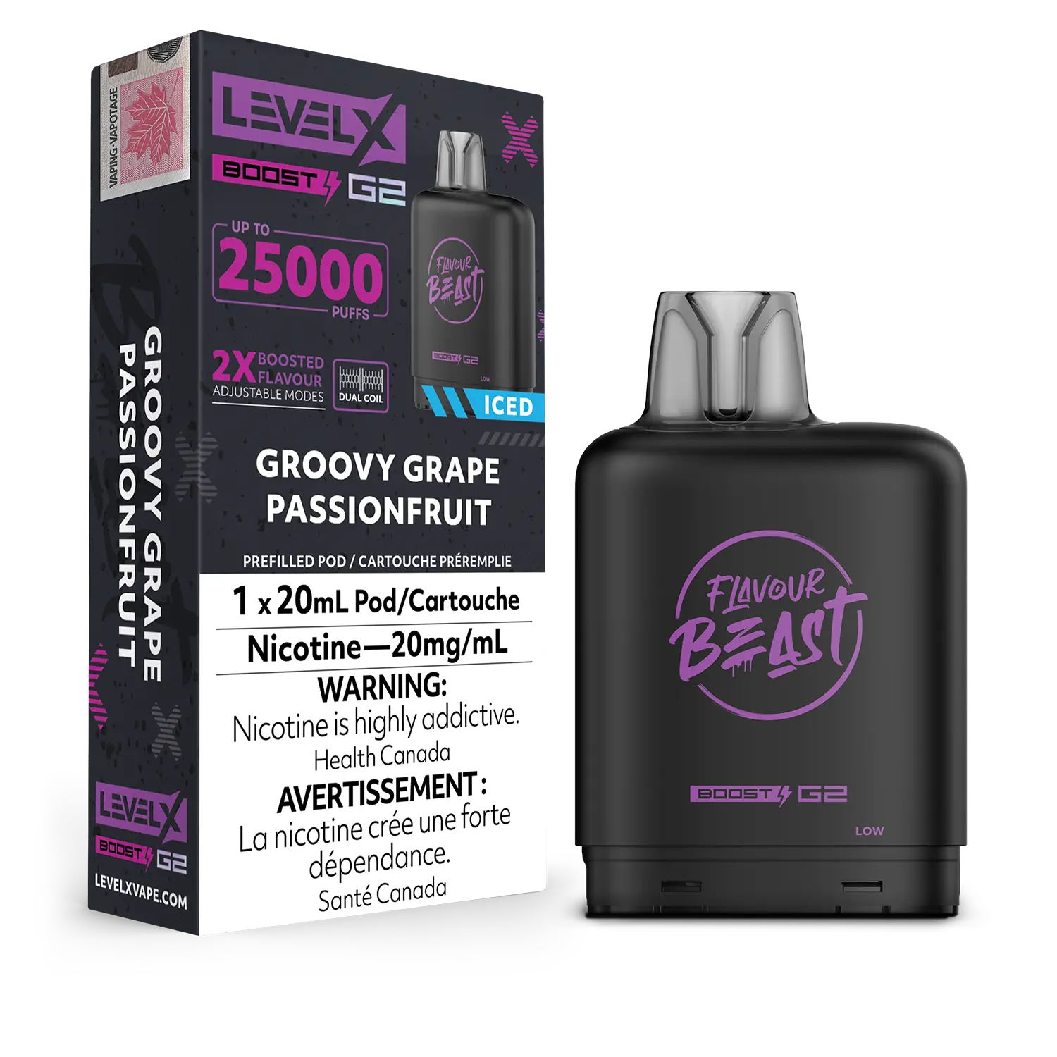 Niveau X - Capsules Flavour Beast Boost G2 (25 000 bouffées) (PROVINCIAL)