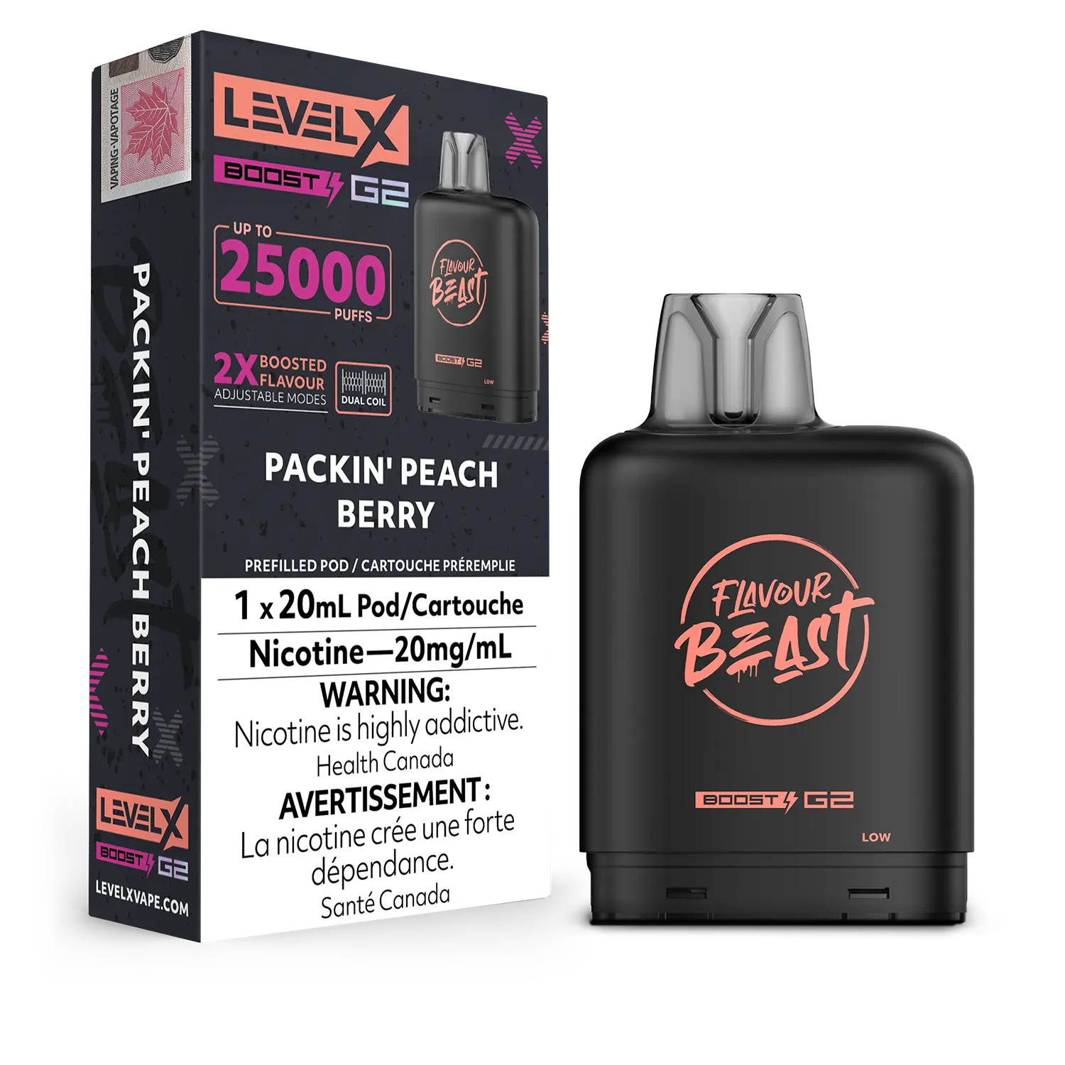 Niveau X - Capsules Flavour Beast Boost G2 (25 000 bouffées) (PROVINCIAL)