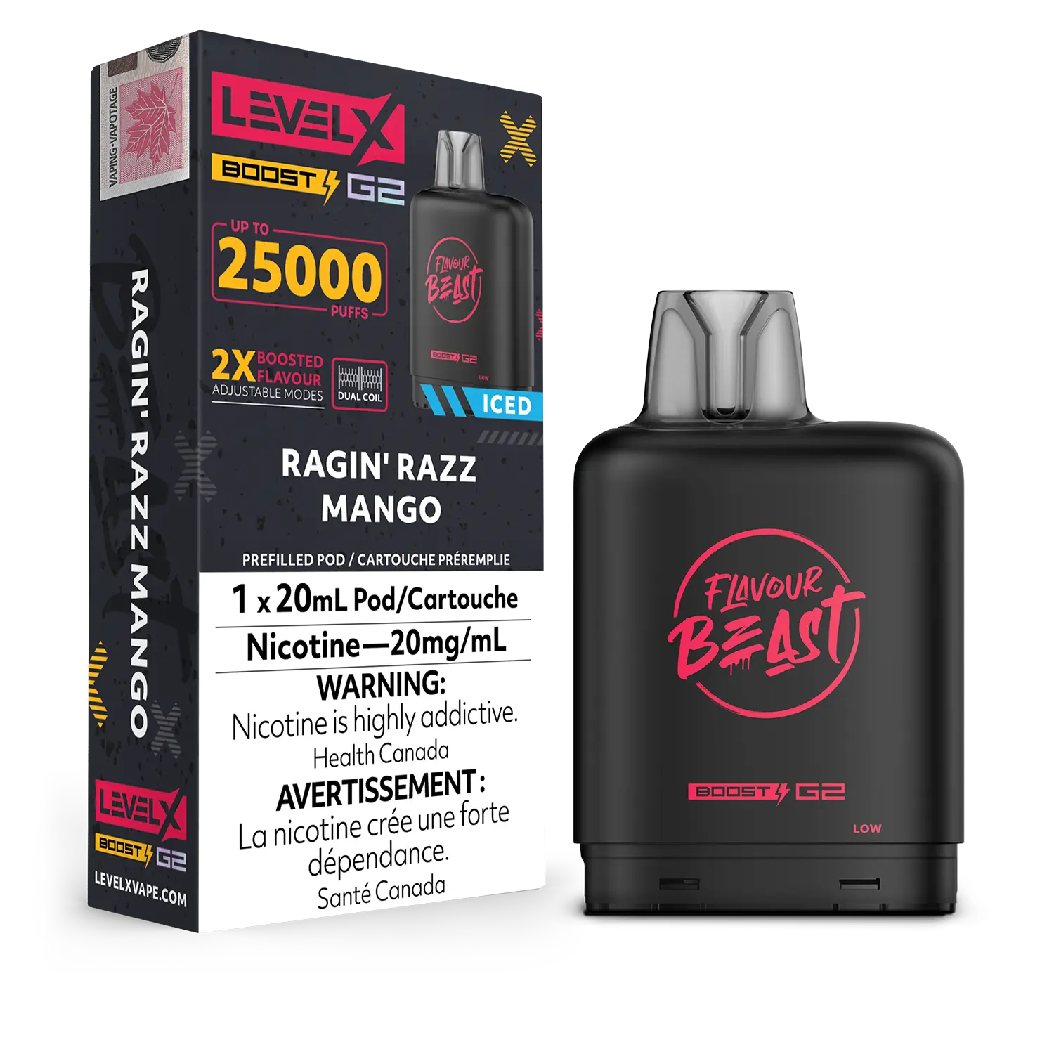 Niveau X - Capsules Flavour Beast Boost G2 (25 000 bouffées) (PROVINCIAL)