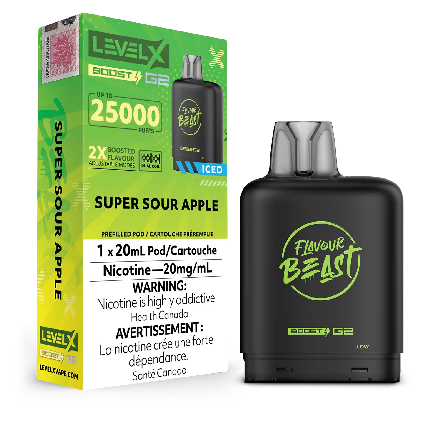 Niveau X - Capsules Flavour Beast Boost G2 (25 000 bouffées) (PROVINCIAL)
