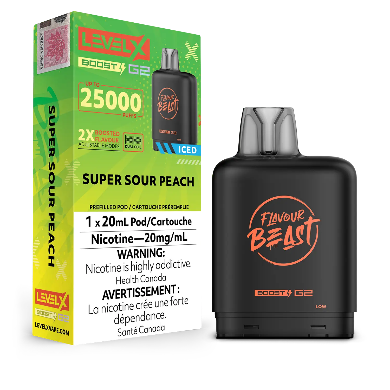 Niveau X - Capsules Flavour Beast Boost G2 (25 000 bouffées) (PROVINCIAL)