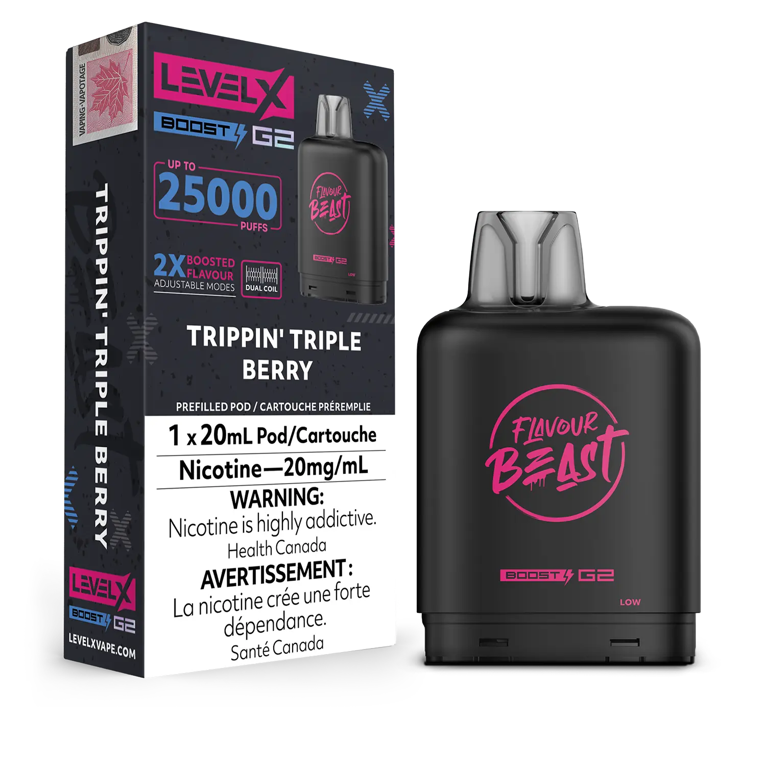 Niveau X - Capsules Flavour Beast Boost G2 (25 000 bouffées) (PROVINCIAL)