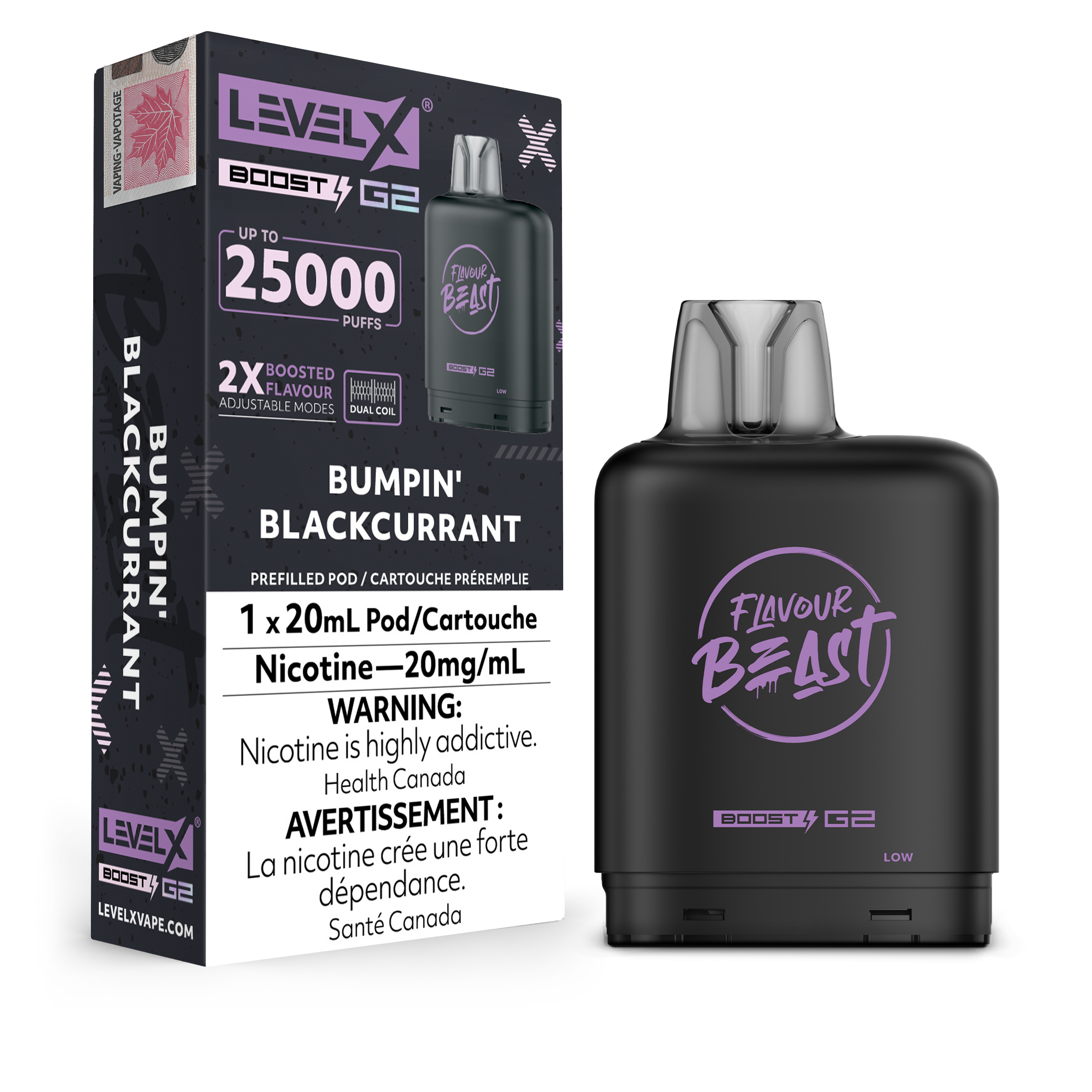 Niveau X - Capsules Flavour Beast Boost G2 (25 000 bouffées) (PROVINCIAL)