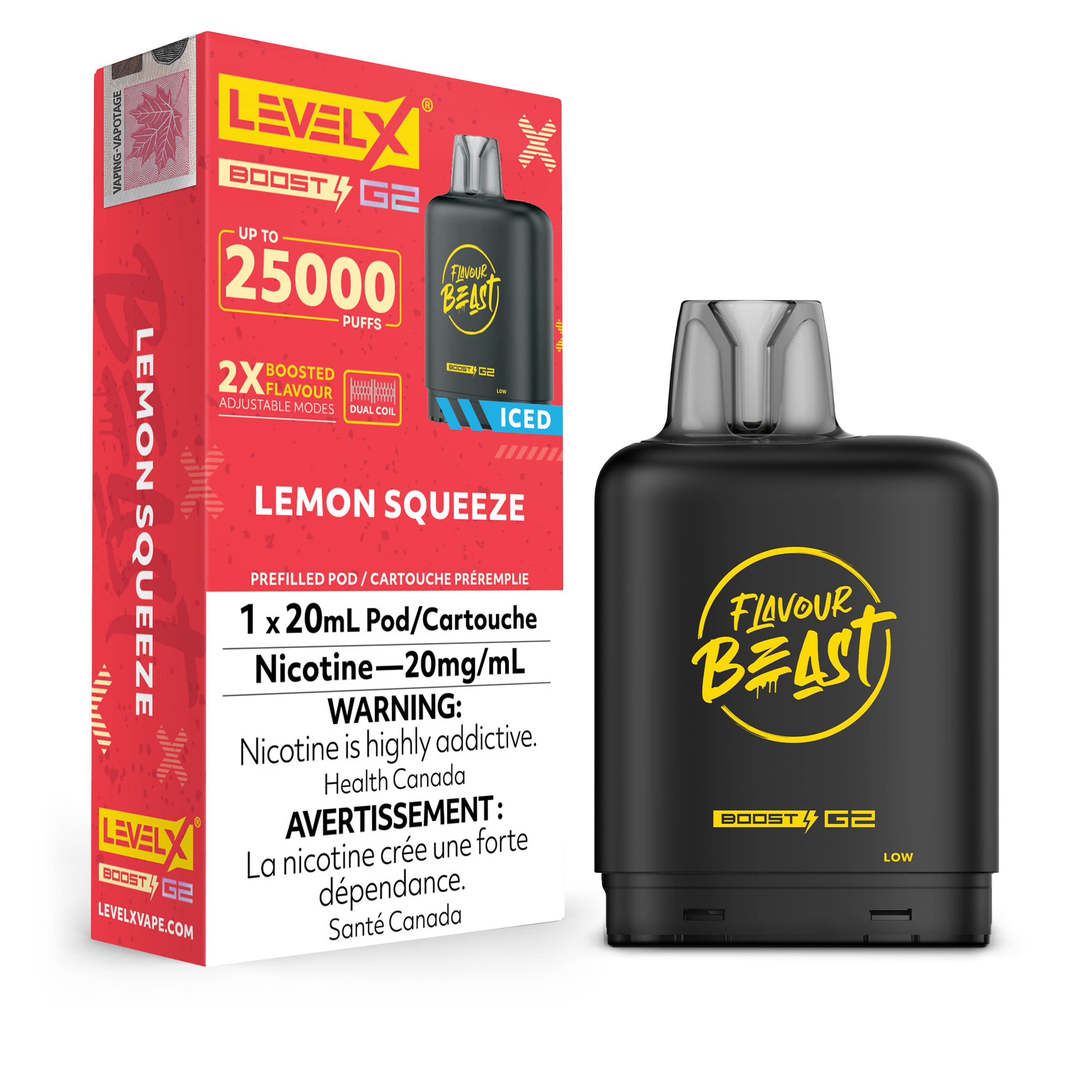 Niveau X - Capsules Flavour Beast Boost G2 (25 000 bouffées) (PROVINCIAL)