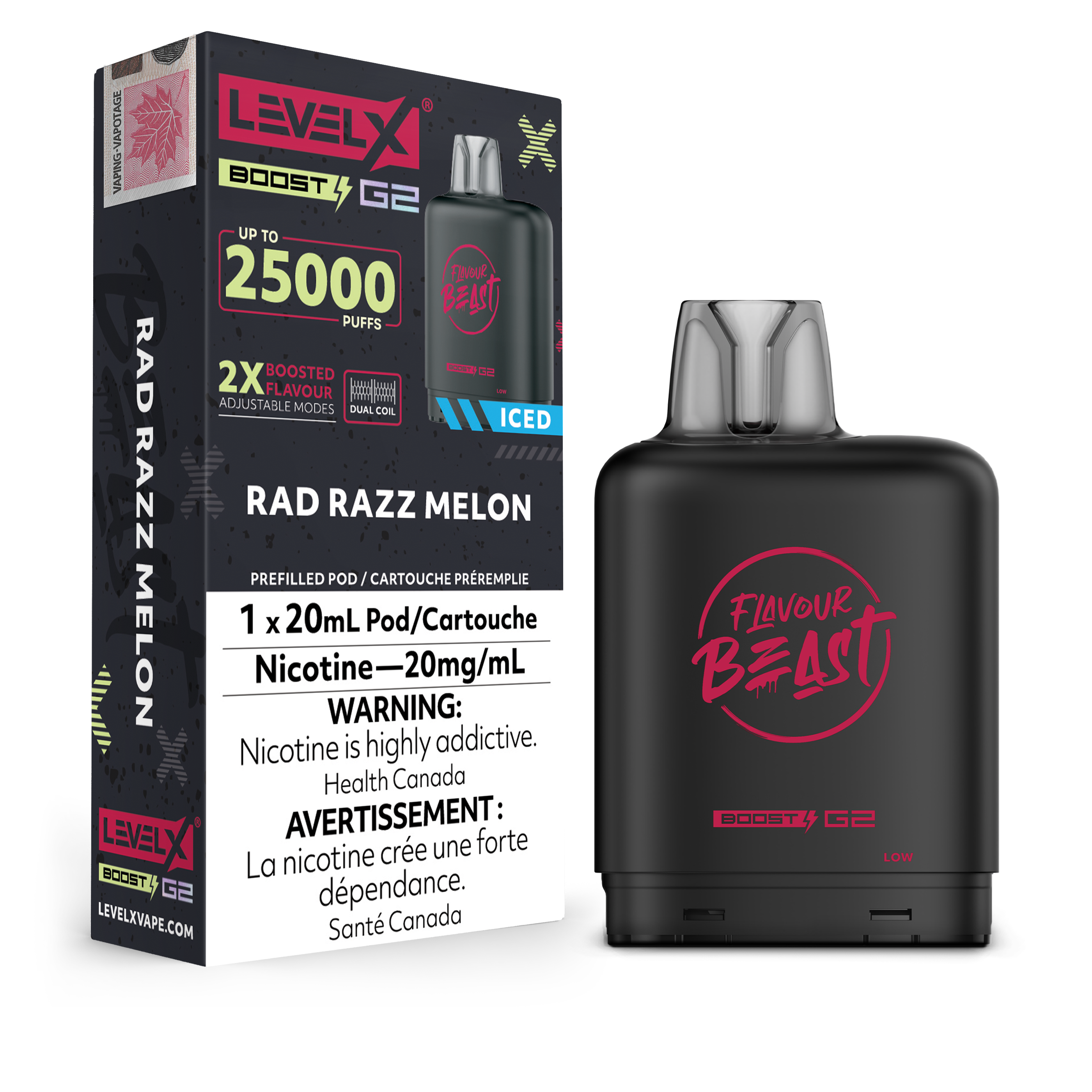 Niveau X - Capsules Flavour Beast Boost G2 (25 000 bouffées) (PROVINCIAL)