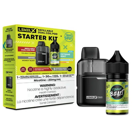 Level X Black G2 Base + 5.5mL Pod + Flavour Beast E-Liquid (PROVINCIAL)