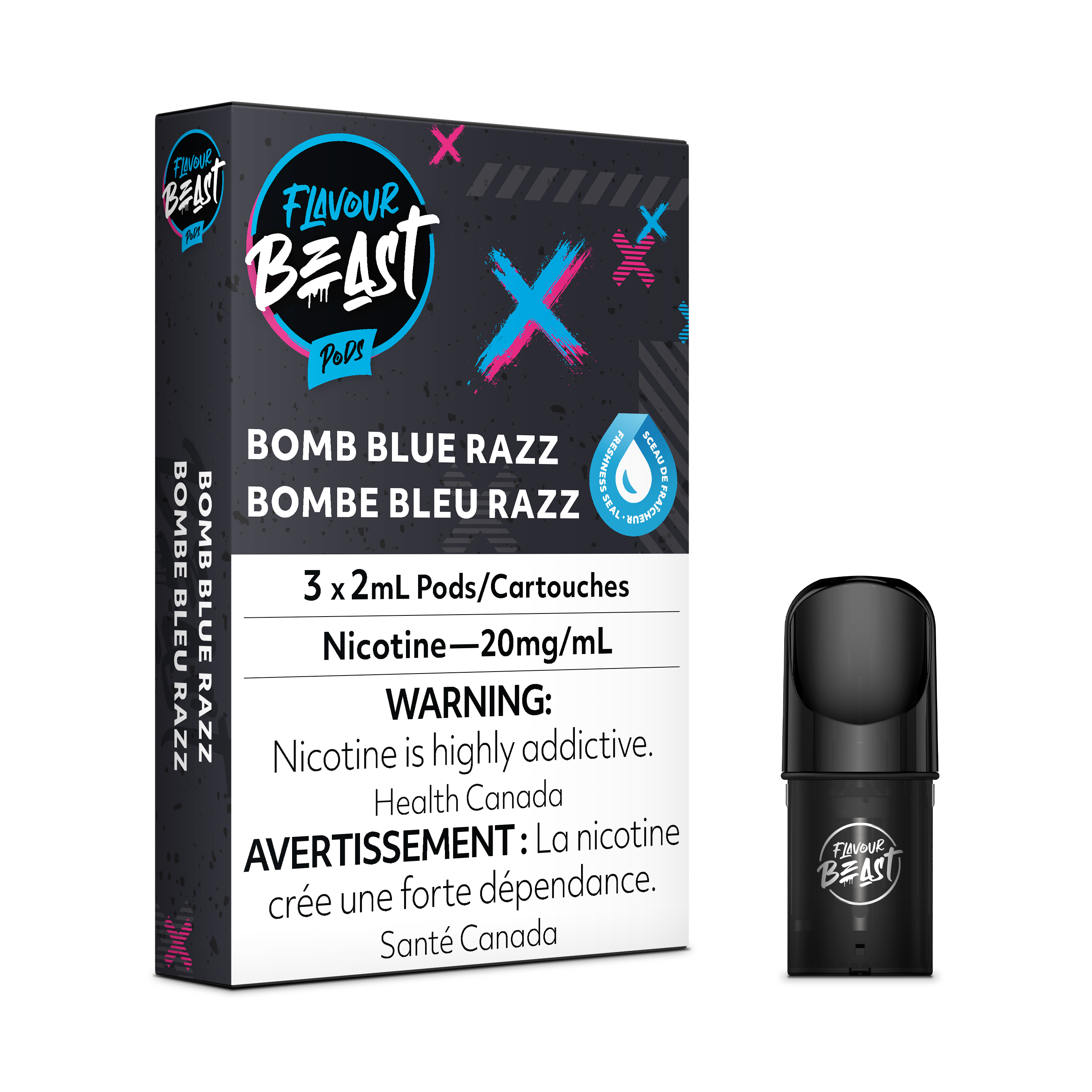 Flavour Beast Flow Pods - Bomb Blue Razz (Compatible With STLTH)