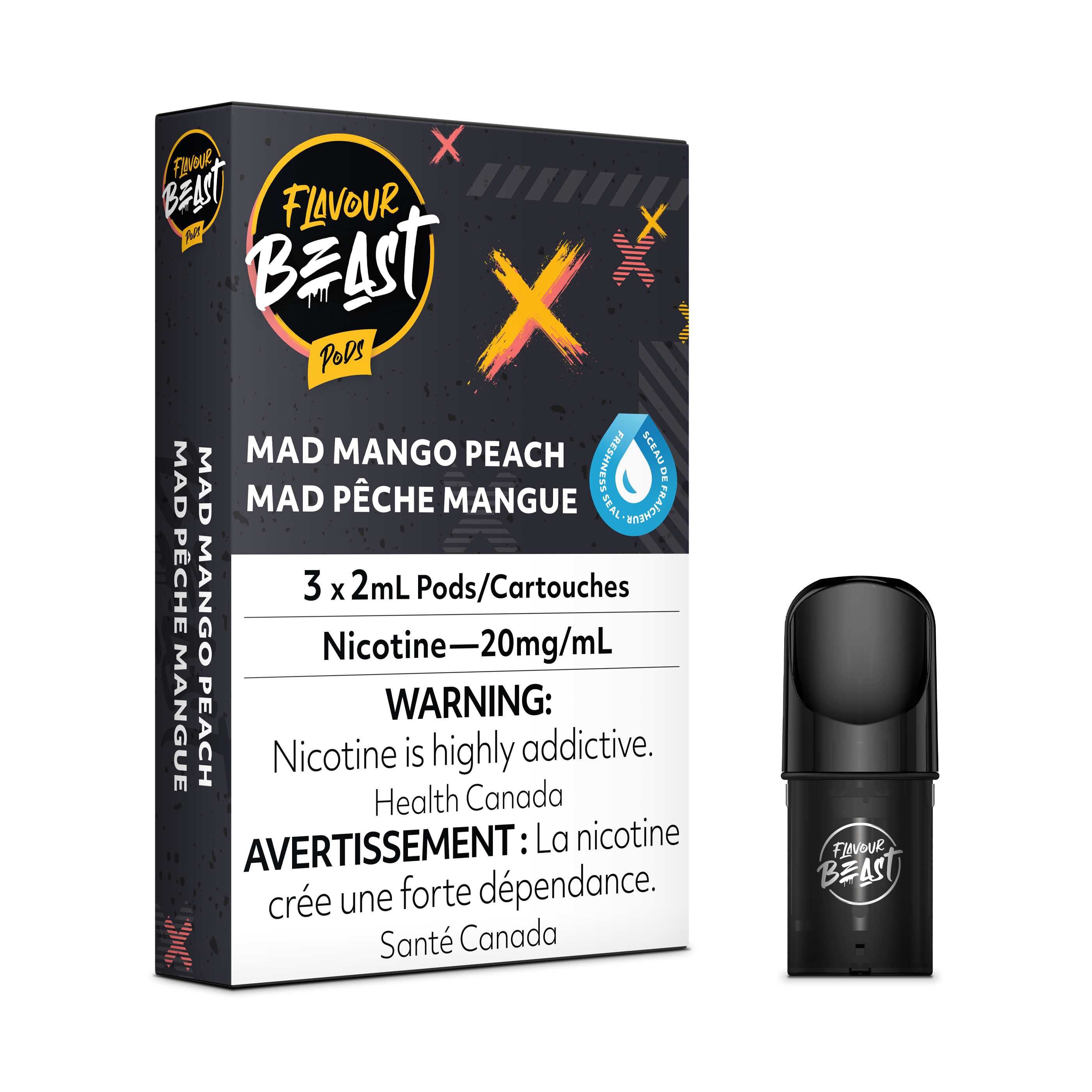Flavour Beast Flow Pods - Mad Mango Peach (Compatible With STLTH)