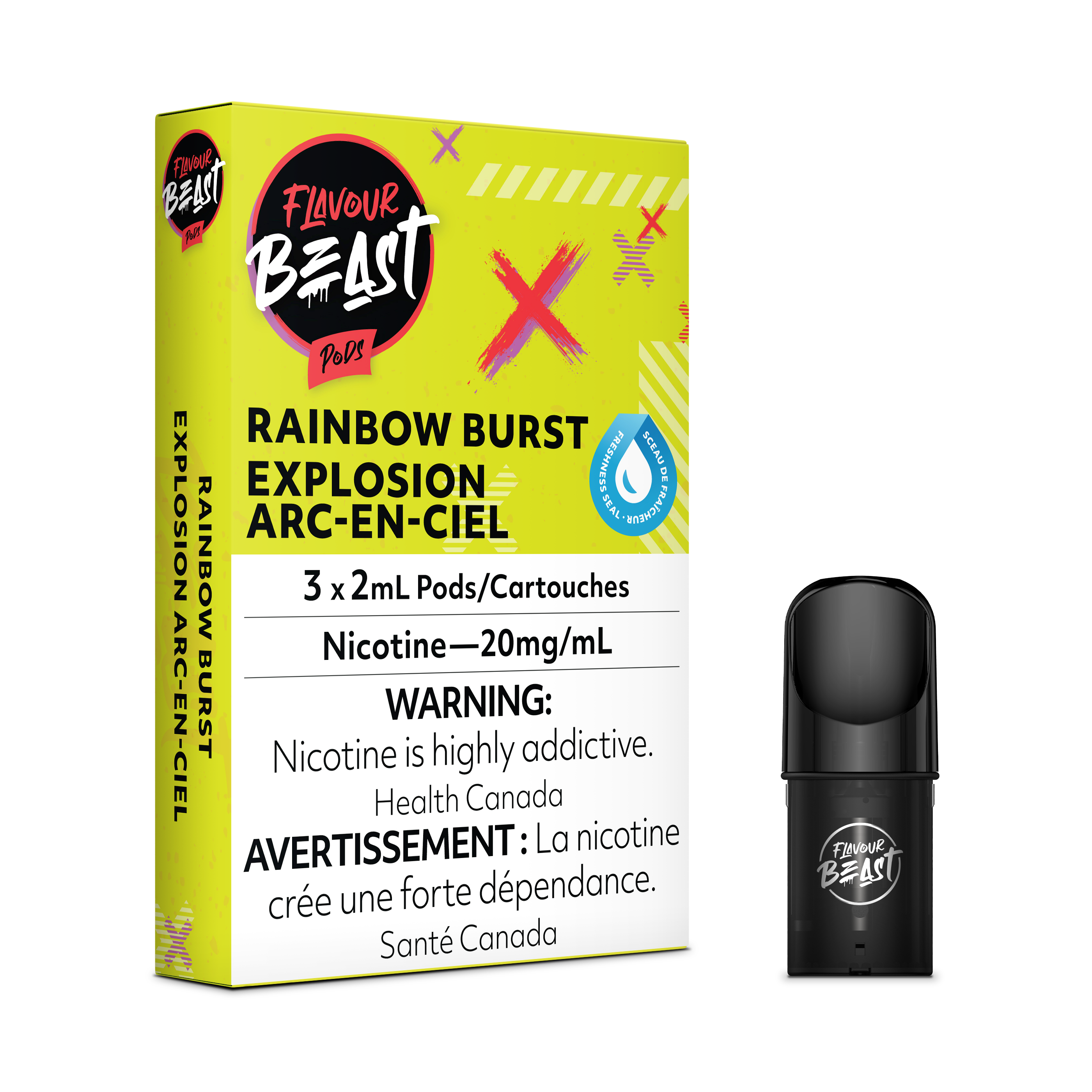 Flavour Beast Flow Pods - Flippin Fruit Flash (Rainbow Burst) (Compatible With STLTH)
